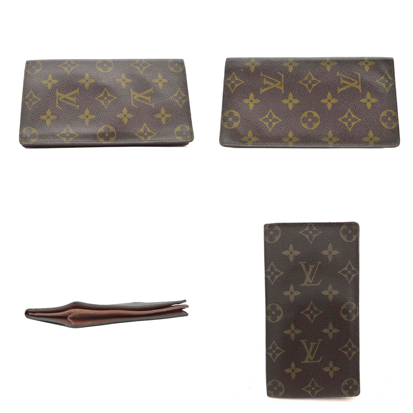$630 2001 Louis Vuitton Monogram Porte Cartes Credit Yen Bifold Long Wallet CT0011