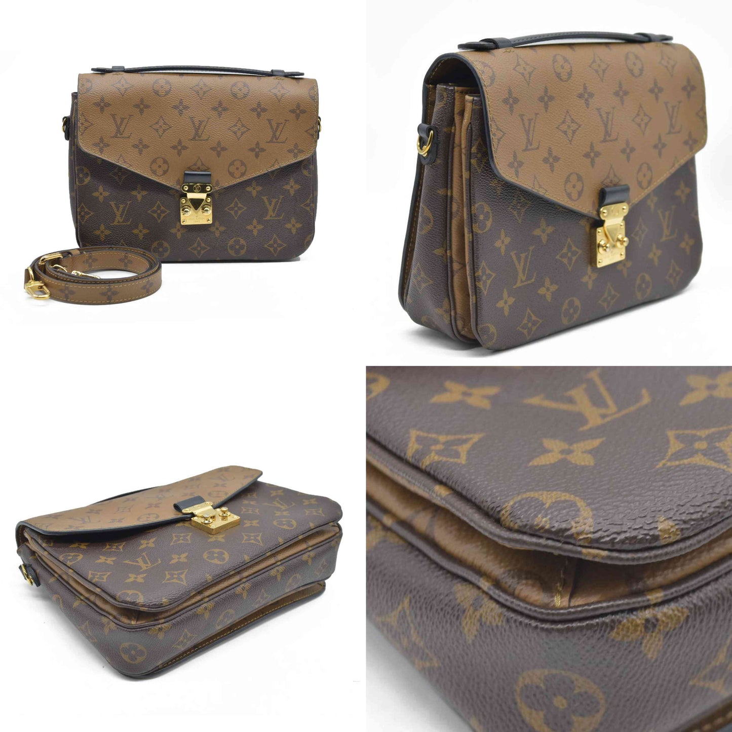 $2790 Louis Vuitton Reverse Monogrm Giant Pochette Metis  SD0169