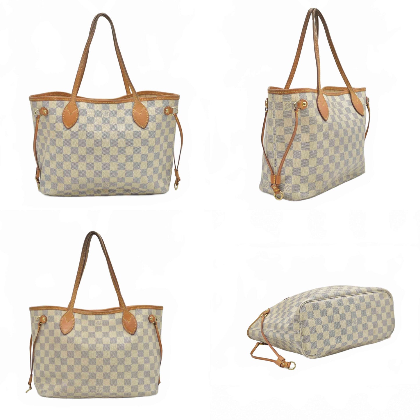$2100 Louis Vuitton Damier Azur Neverfull PM VA2110 2010