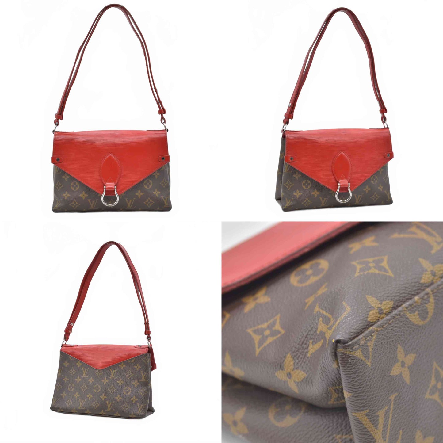 $1740 Louis Vuitton Monogram Epi Saint Michel Coquelicot CA2177 2017