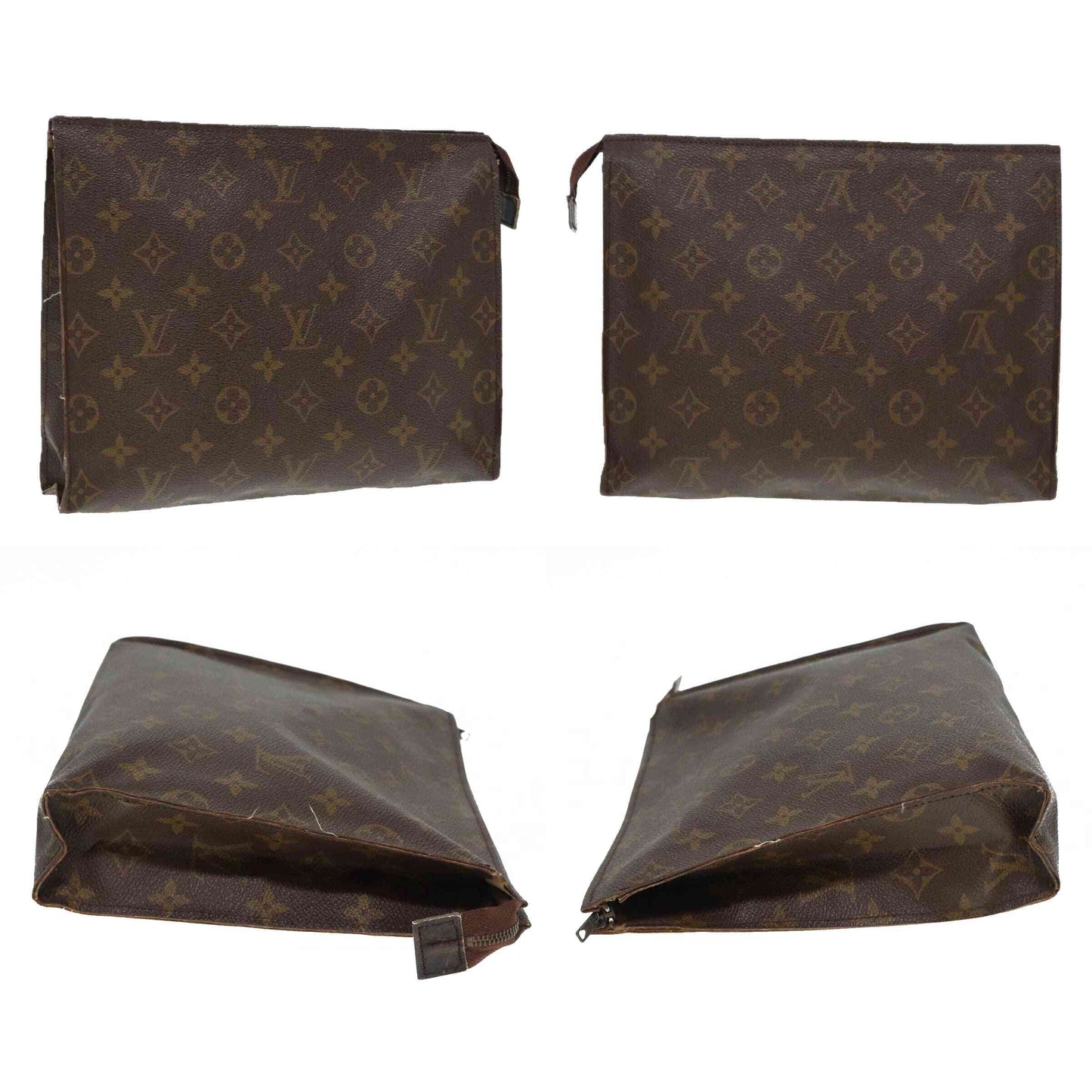 Louis Vuitton  Monogram Toiletry Pouch 26 Leather Interior Tab