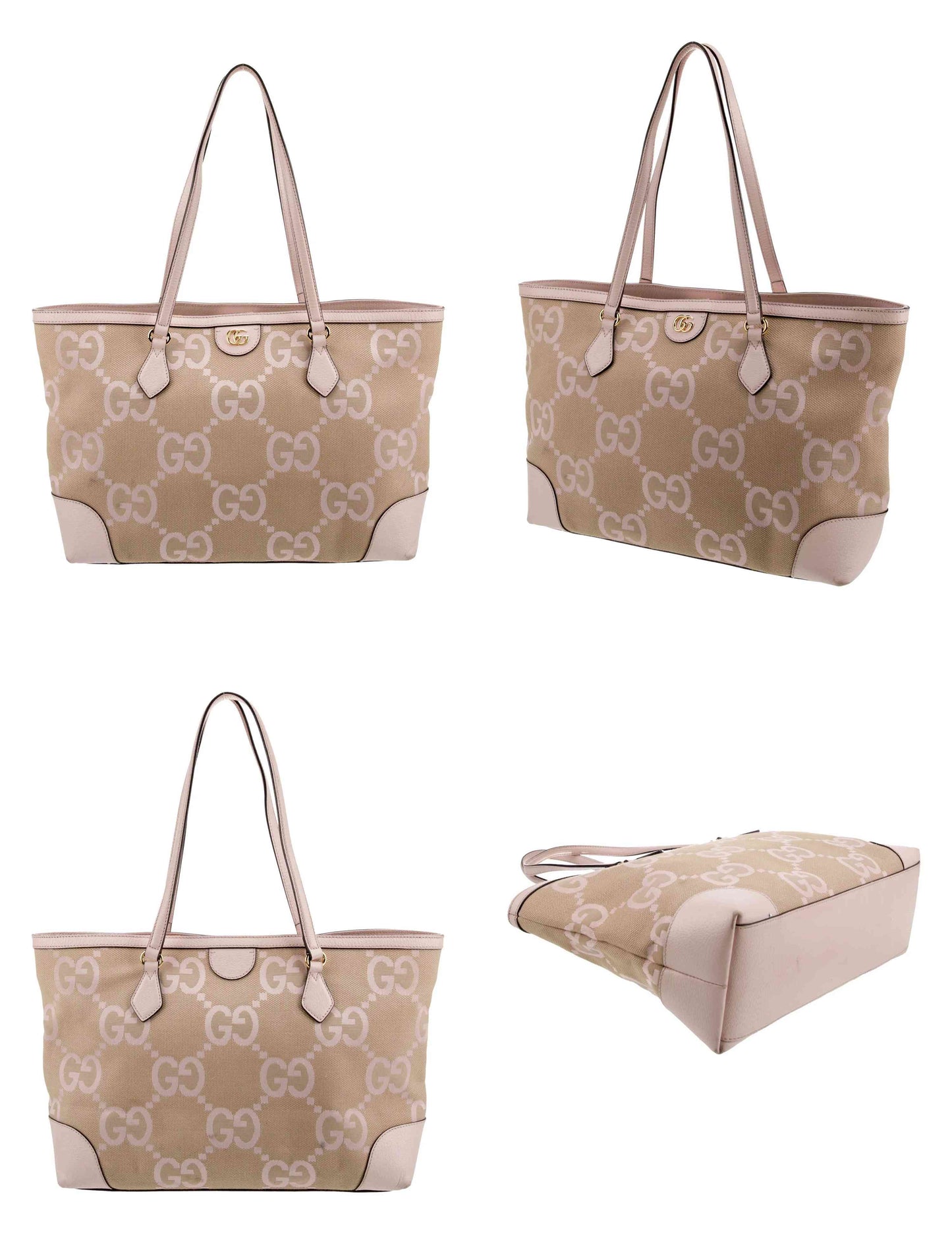 $1890 Gucci Jumbo GG Canvas Ophidia Large Shopping Tote