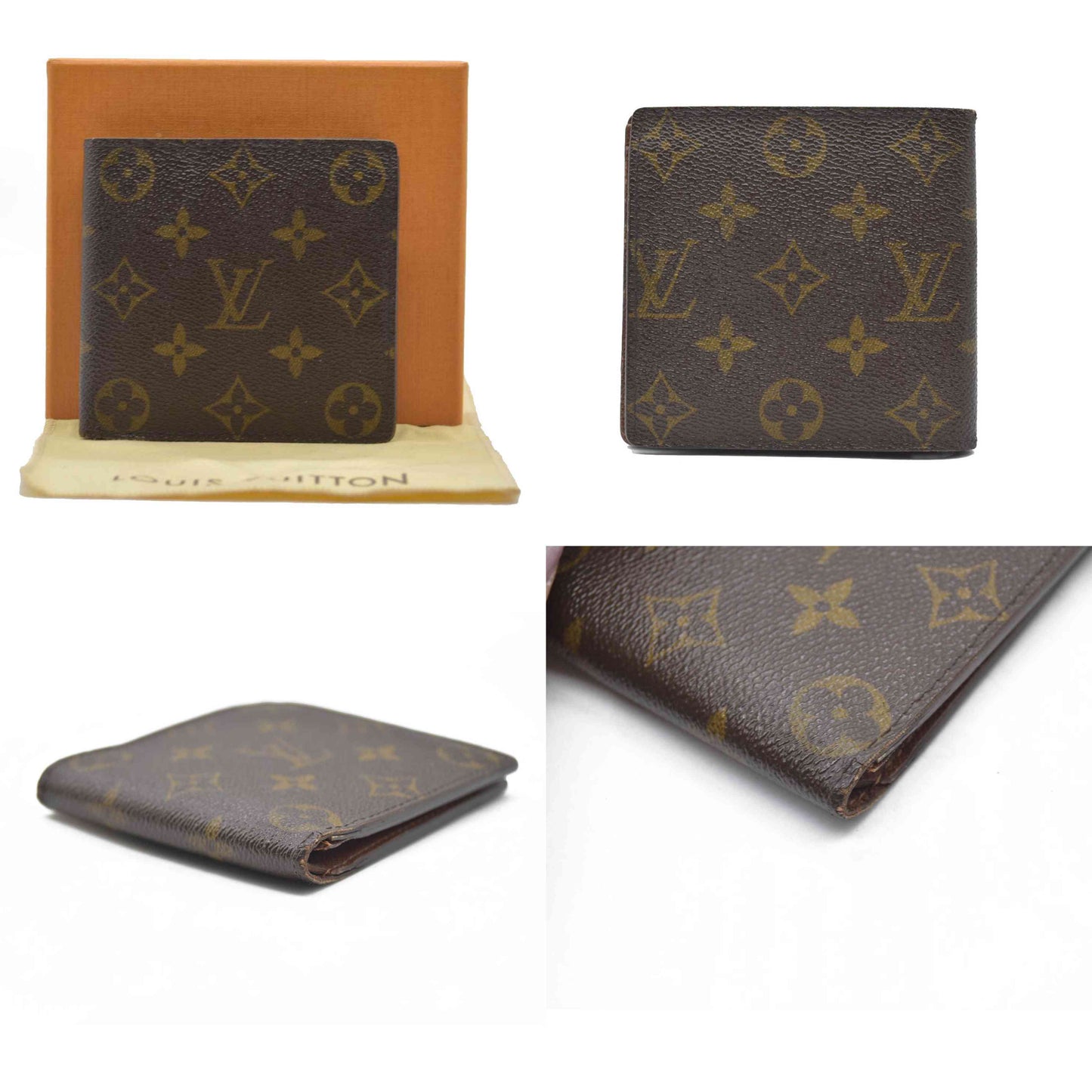 $545 Louis Vuitton Monogram Bifold Marco Wallet CA0035 CONSIGNMENT 2005