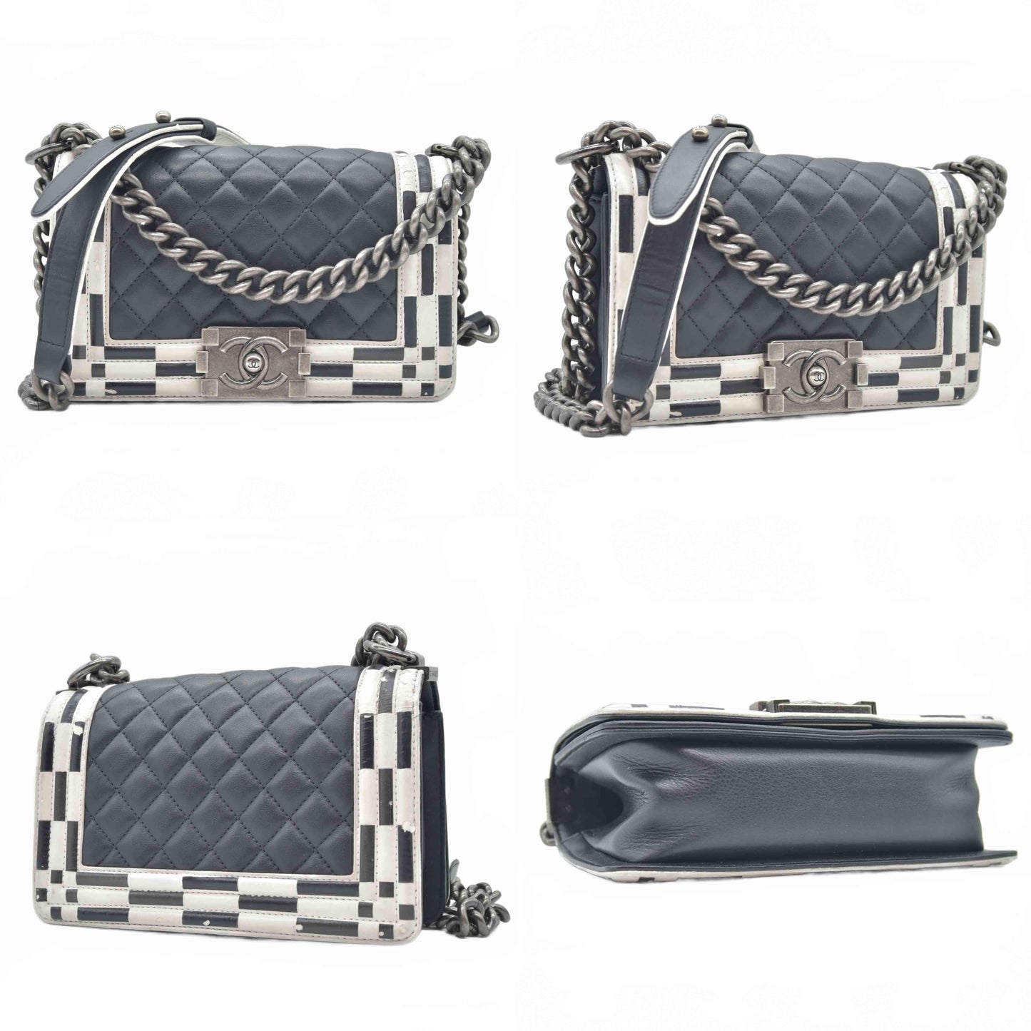 $6700 Chanel Small Checkerboard Boy Bag