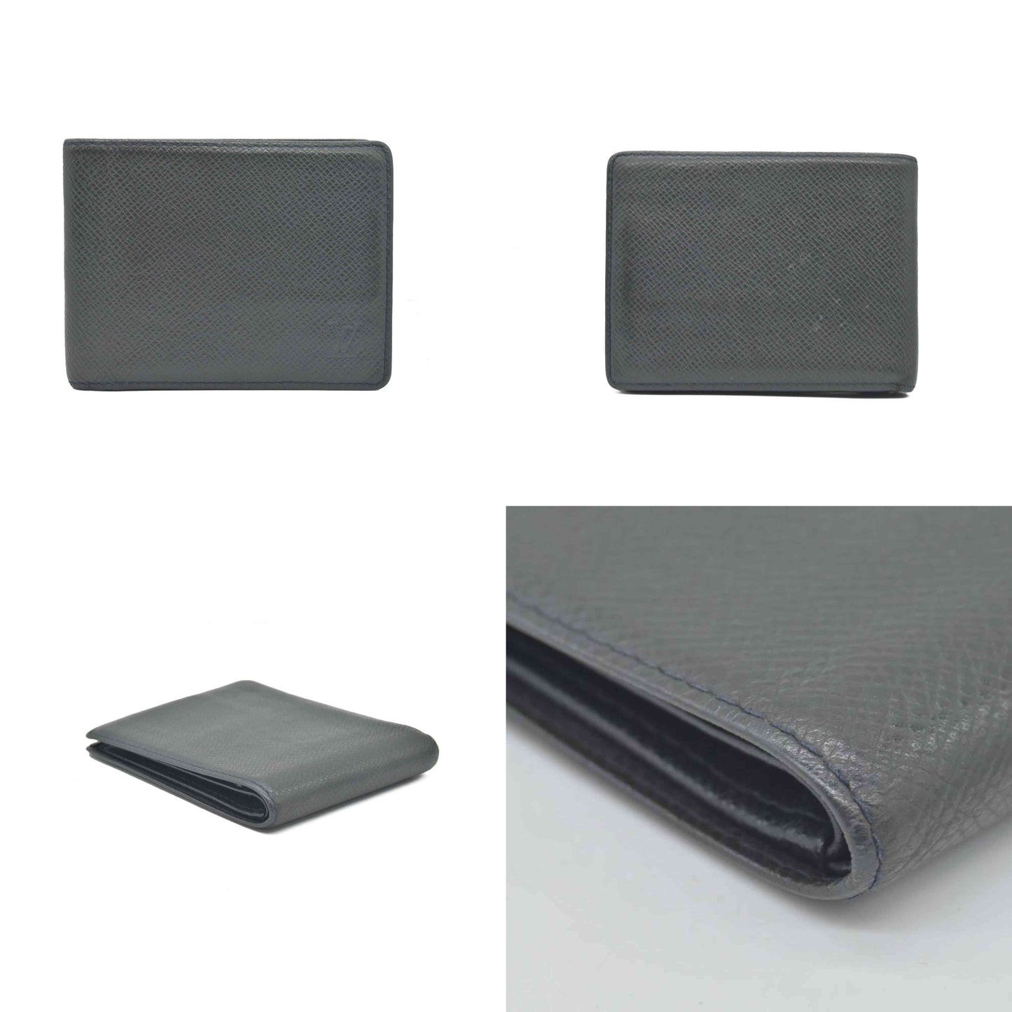 $665 2004 Louis Vuitton Taiga Mens Billfold Wallet with 3 Flaps CONSIGNMENT CA1014