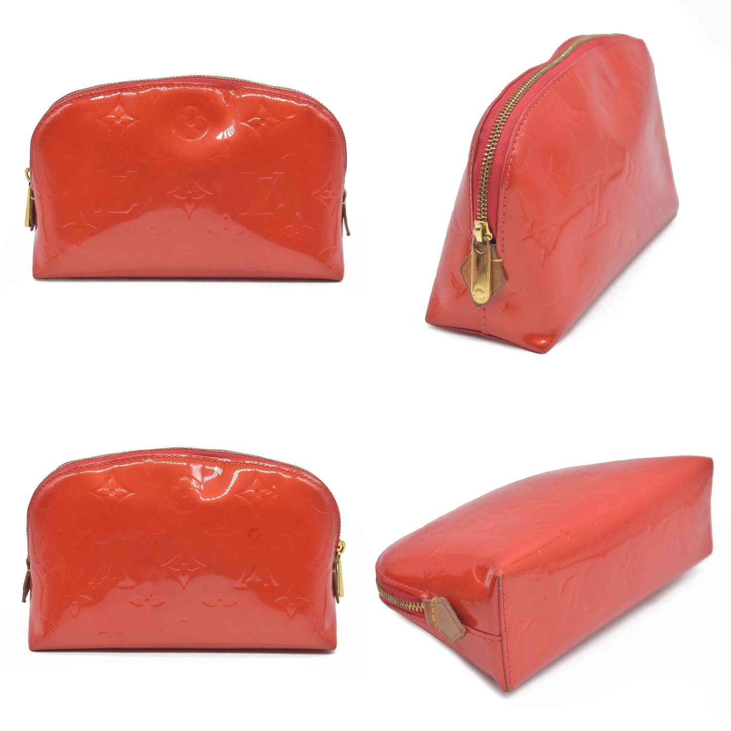 $530 Louis Vuitton  Vernis Cosmetic Pouch Cherry