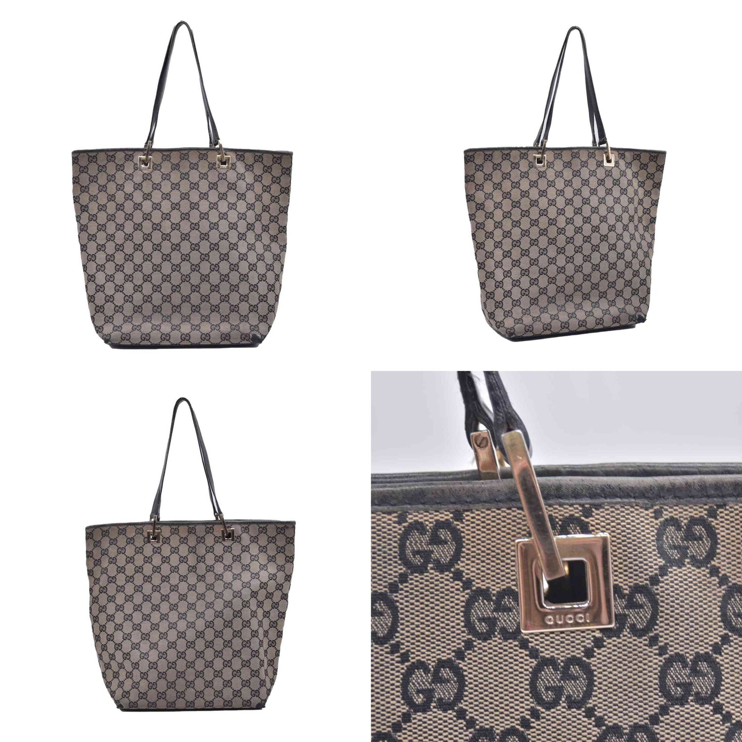 $875 Gucci GG Canvas GG Canvas Tote Bag