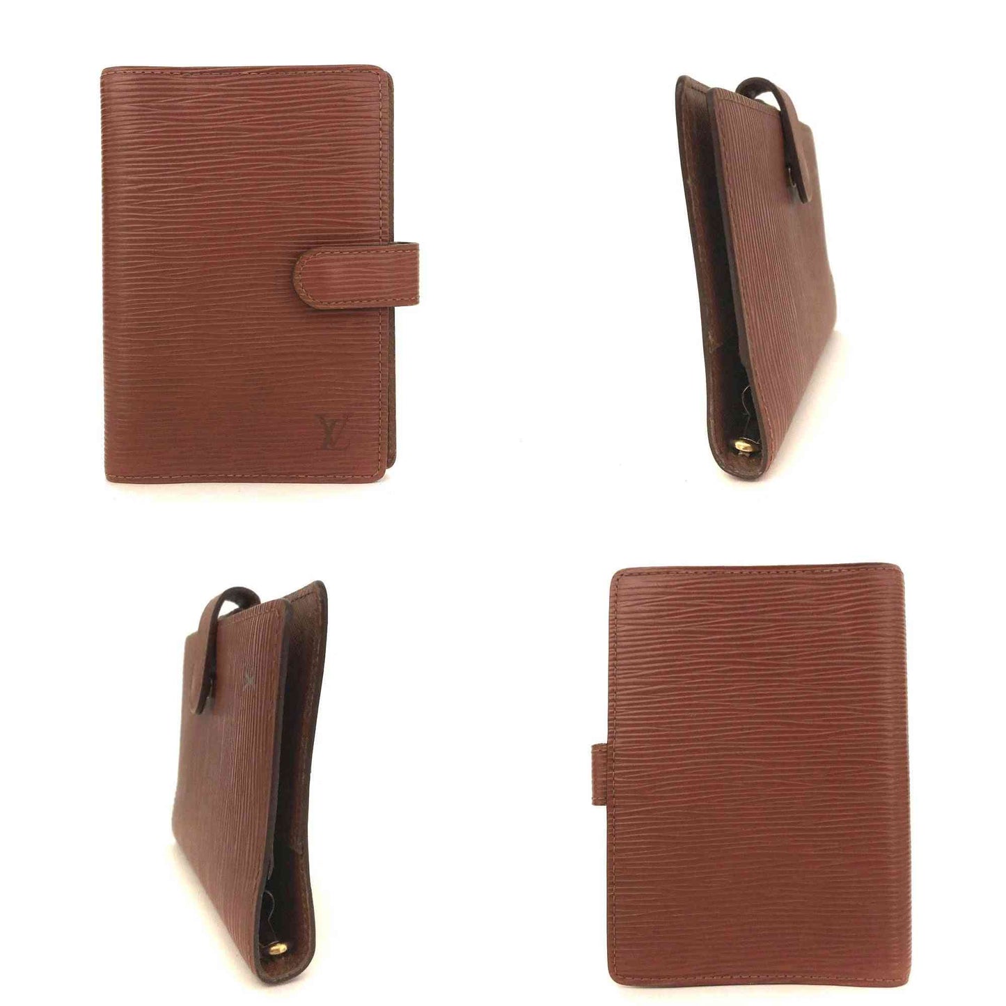 Louis Vuitton Epi Agenda PM Leather Notebook Cover Brown CA0927