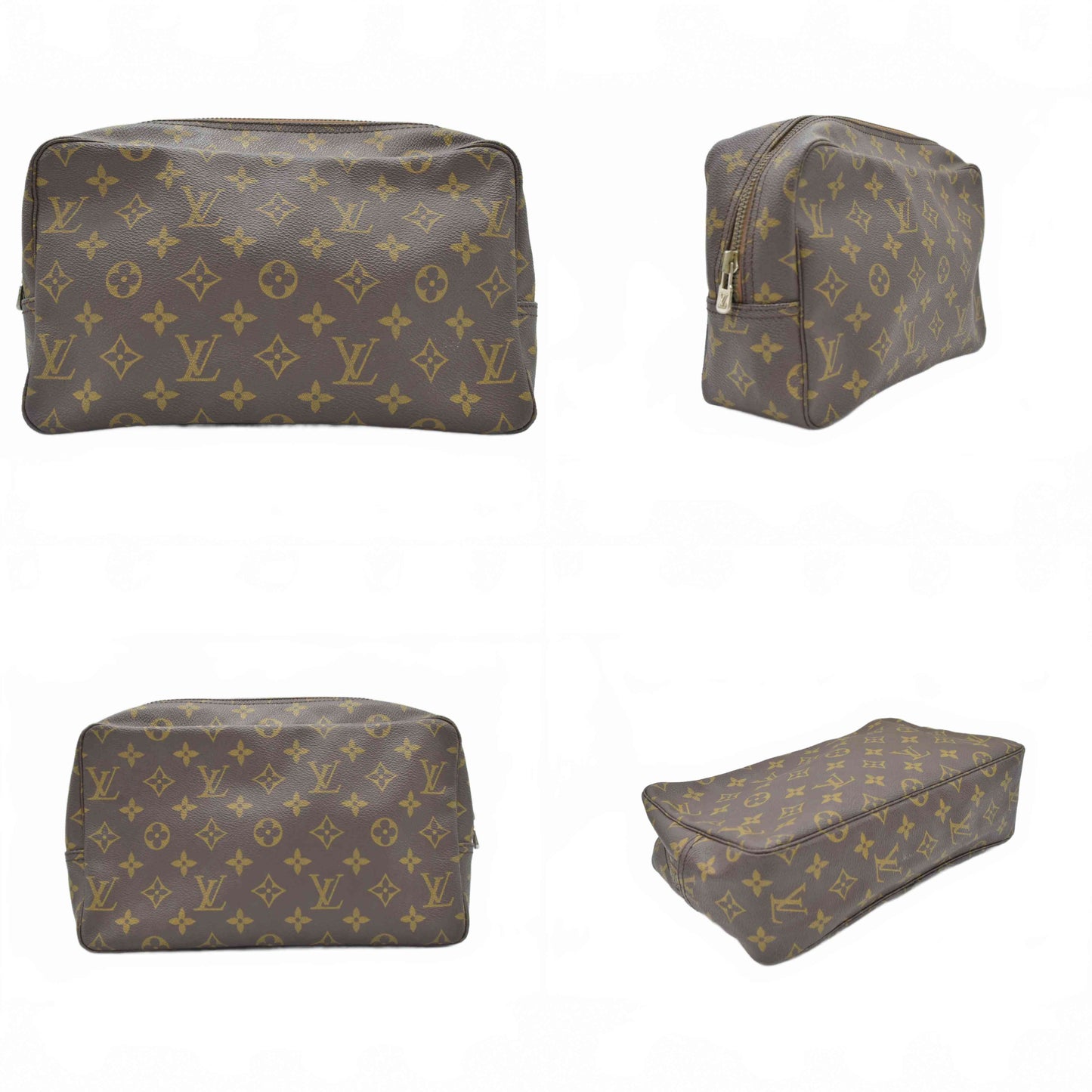 $600 1985 Louis Vuitton Monogram Trousse Toilette 28 Clutch Pouch Bag 851