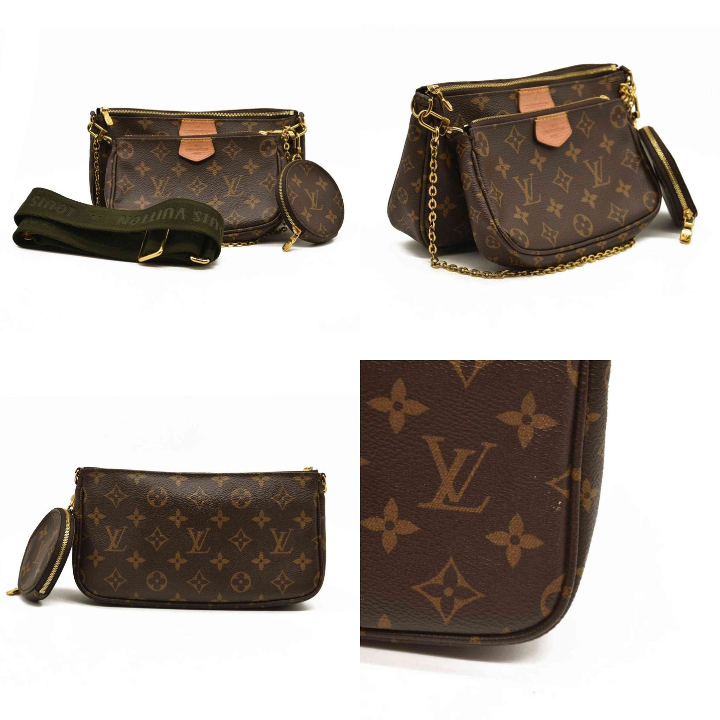 Louis Vuitton  Monogram Multi Pochette Accessories Kaki RFID TA3270