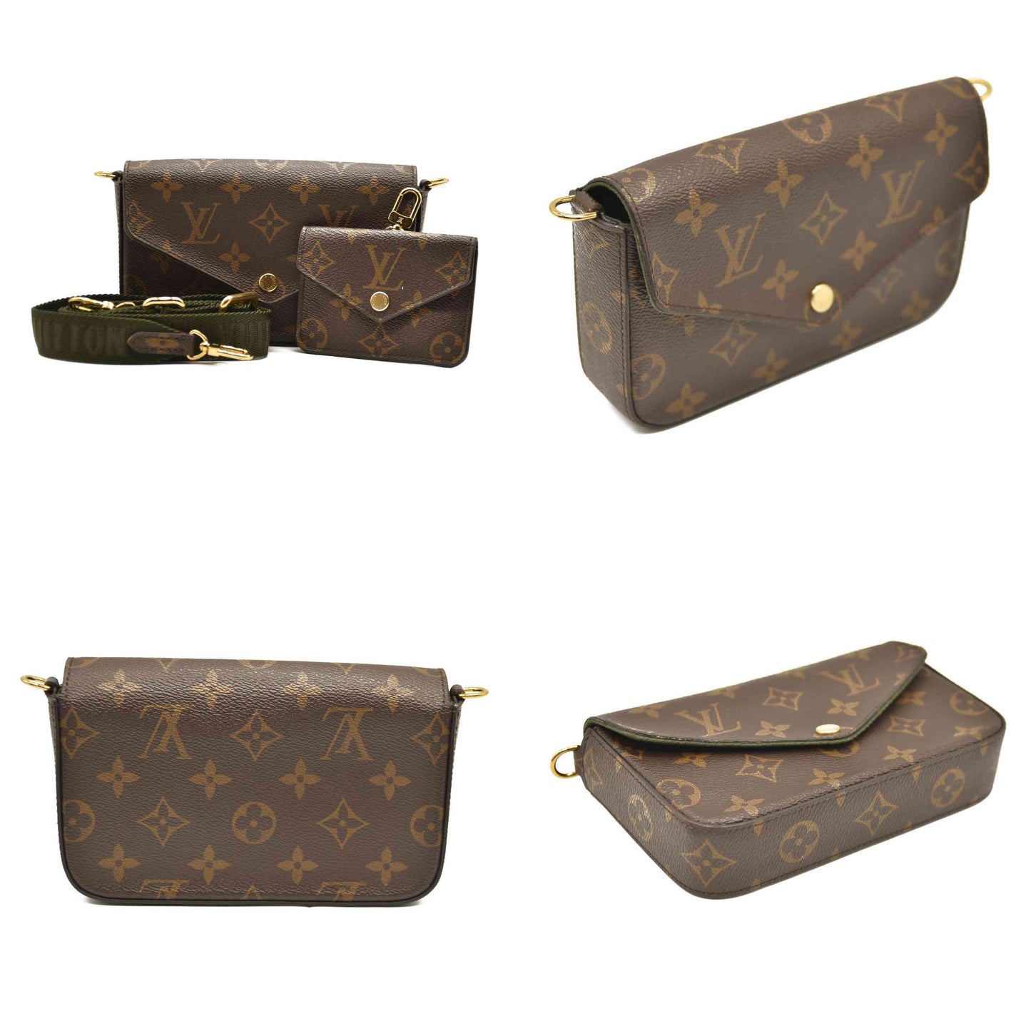 Louis Vuitton  Monogram Felicie Strap & Go Kaki