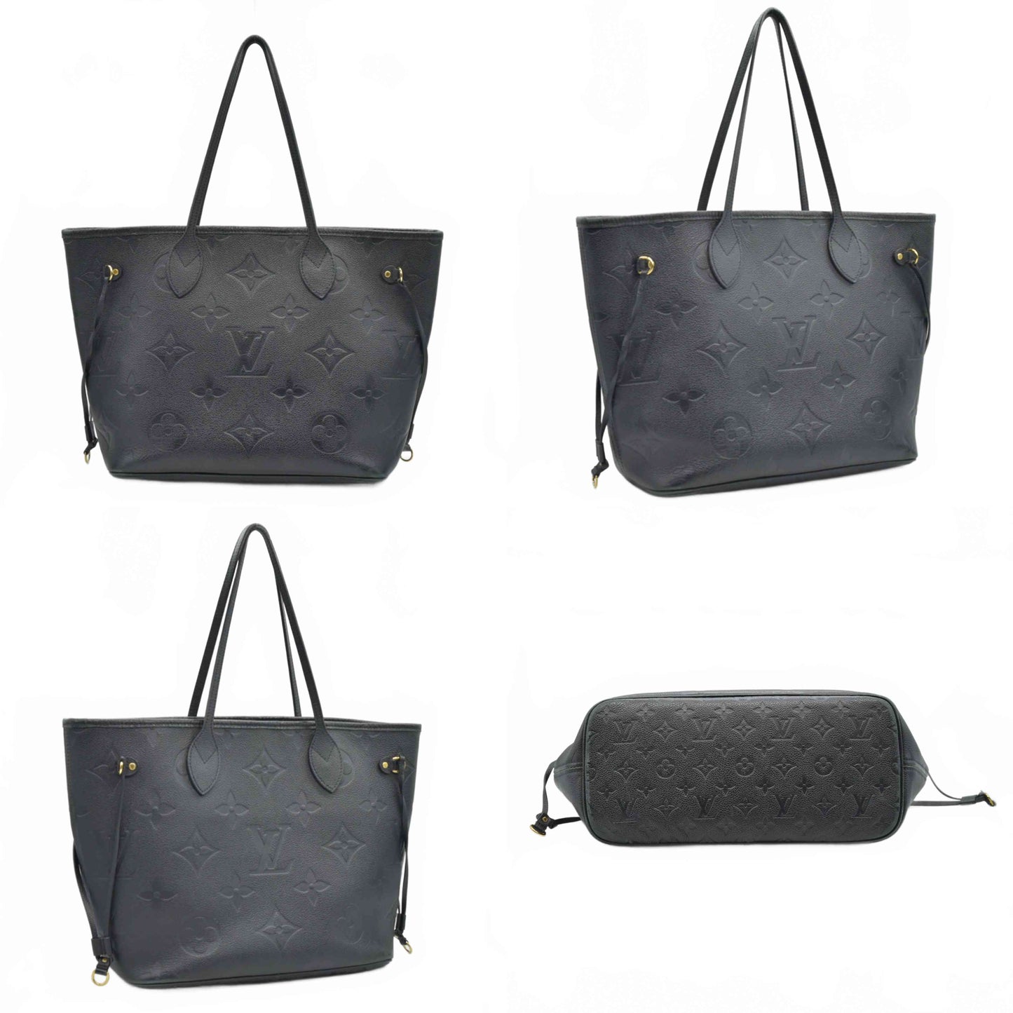 $2940 Louis Vuitton Monogram Giant Neverfull MM Black RFID