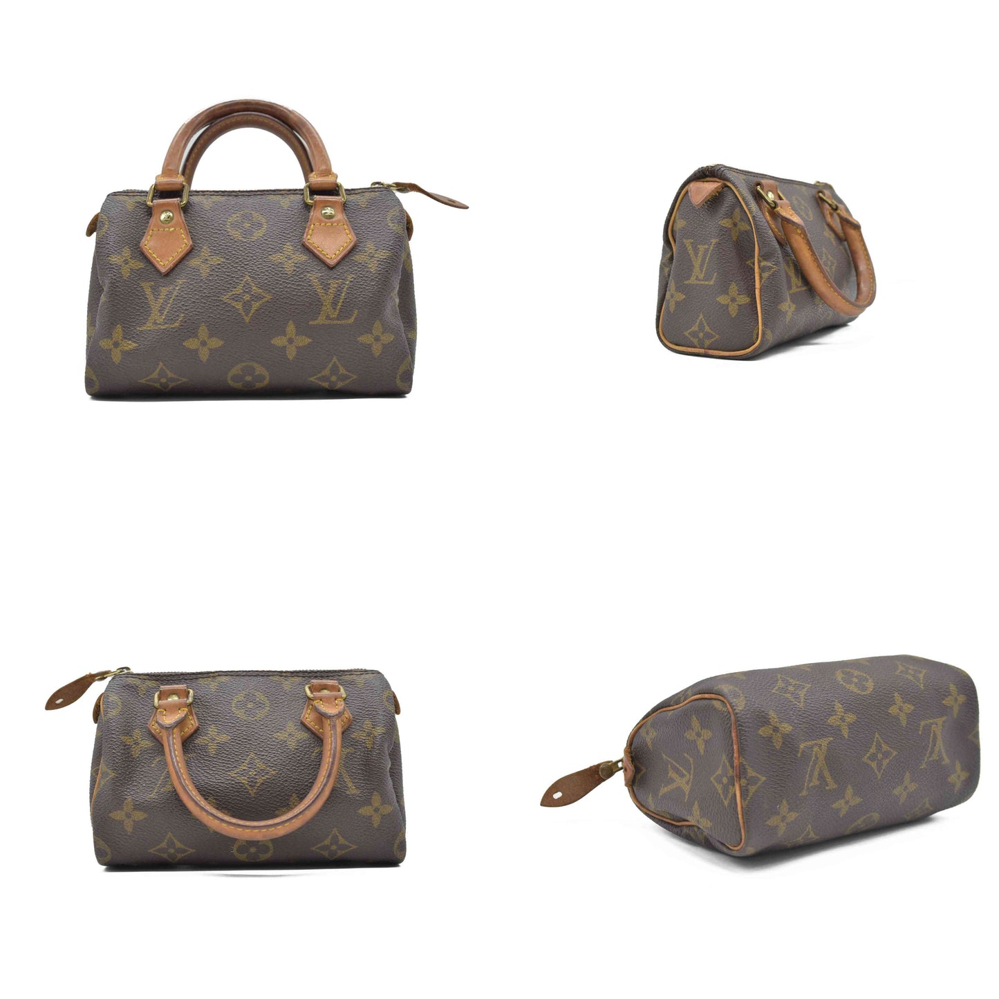 $1800 Louis Vuitton Monogram Mini Speedy Hand Bag TH0942