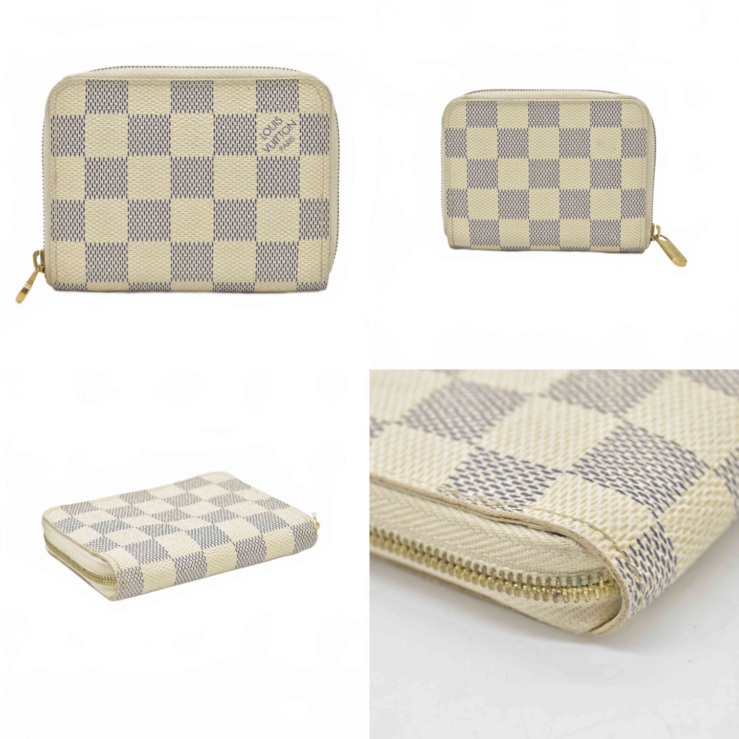 $545 2010 Louis Vuitton Damier Azur Zippy Coin Purse SN0140