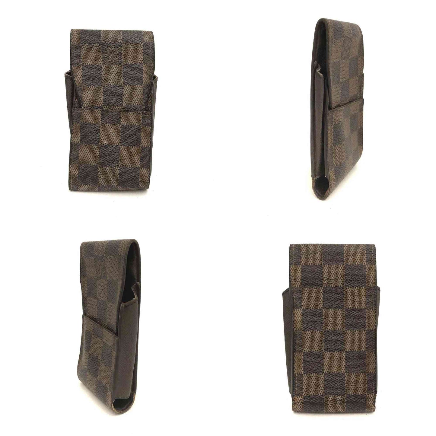 Louis Vuitton Damier Cigarette Tobacco Case Brown CT0182