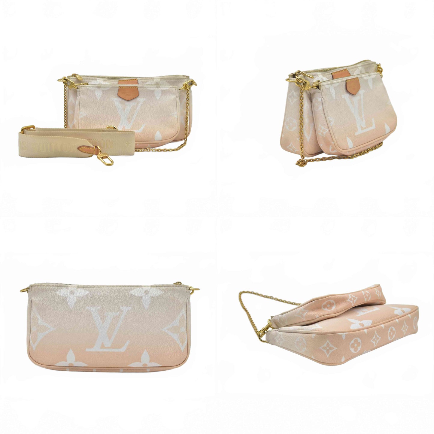 $2240 Louis Vuitton Monogram Giant By The Pool Multi Pochette Accessories Brume