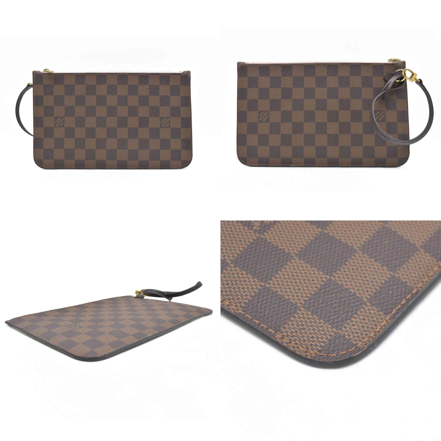 Louis Vuitton  Damier Ebene Neo Neverfull MM Pochette Rose Ballerine 2020 SD0270