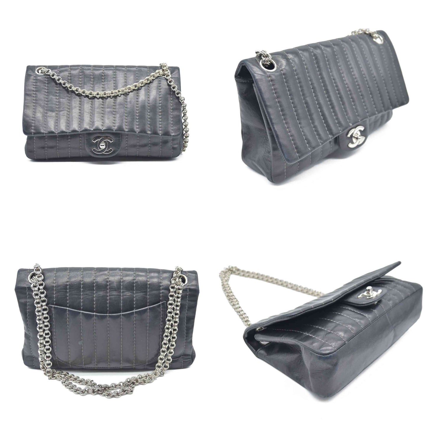 $4700 Chanel Vertical Quilted Medium Single Flap 2006