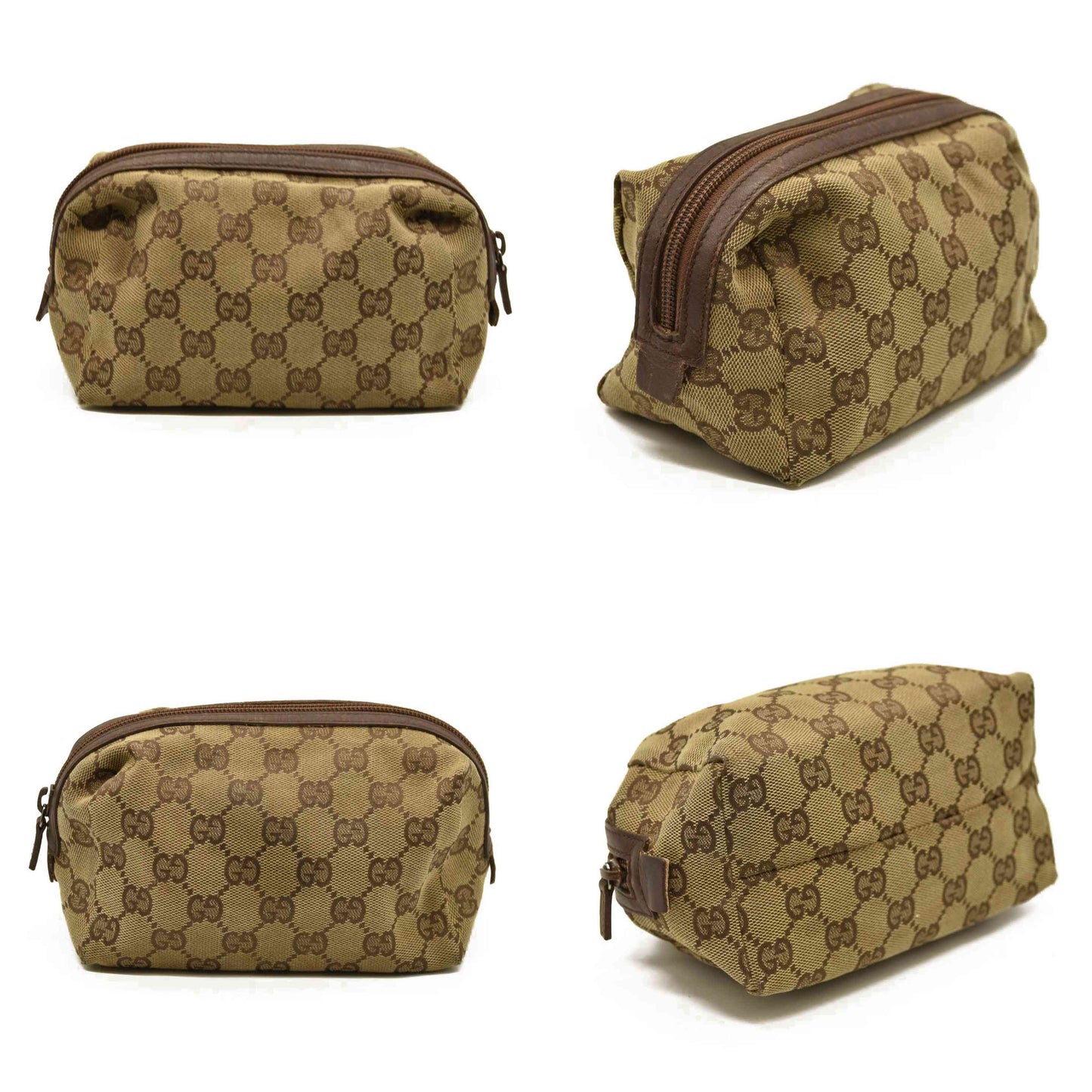 Gucci  Monogram Large Cosmetic Case Brown 29595 203887