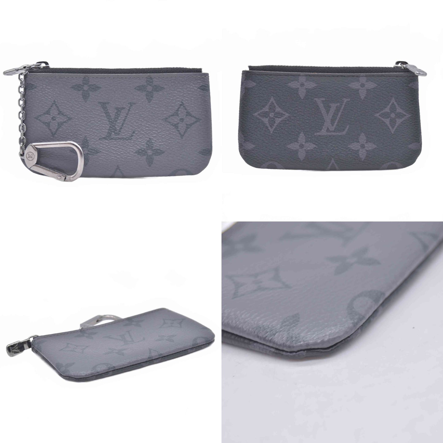 $355 2022 Louis Vuitton Eclipse Reverse Pochette Cles Coin Purse CT3292