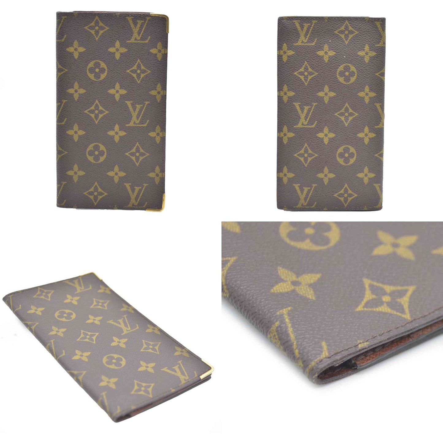 Louis Vuitton Monogram Long Bifold Wallet Brown 874CT