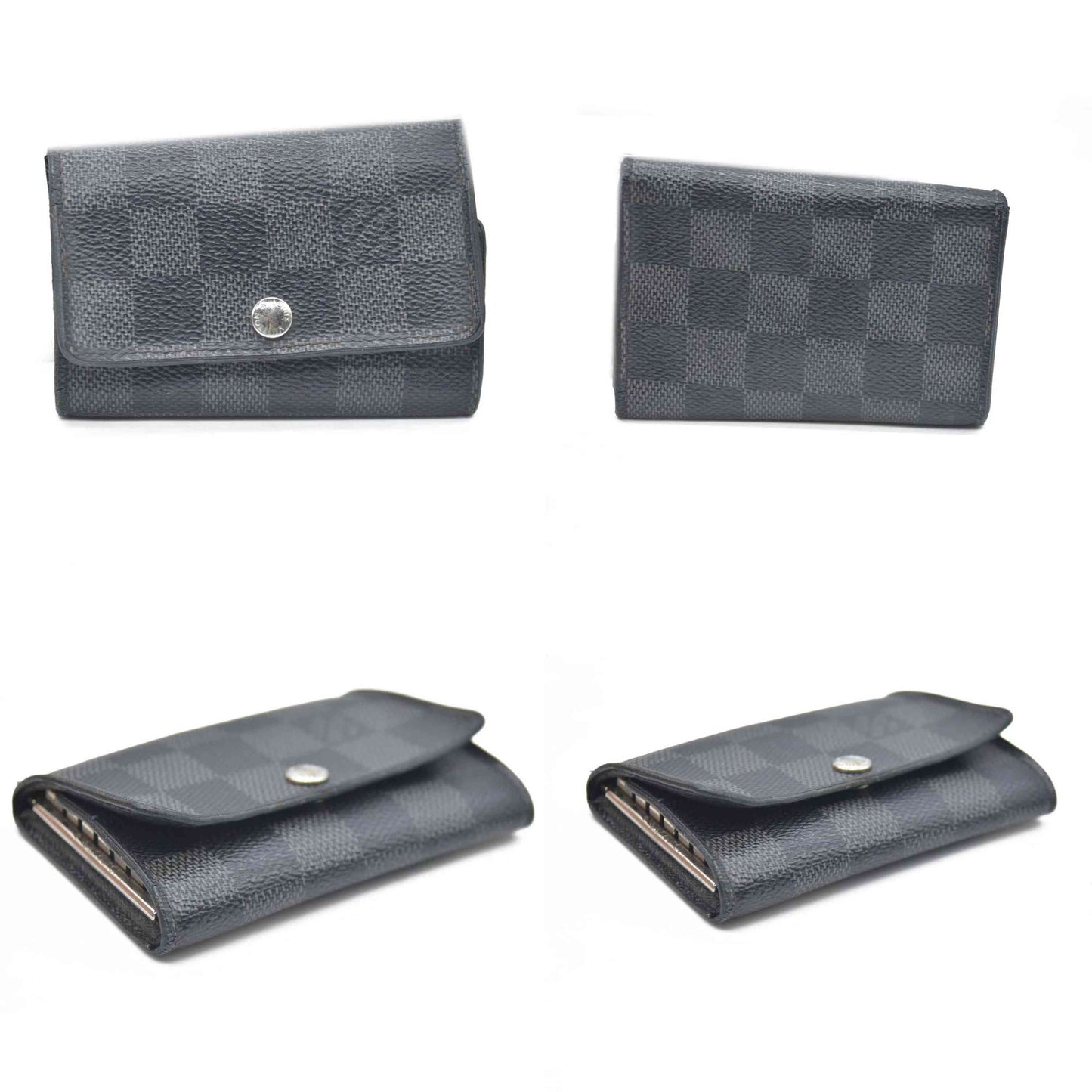 Louis Vuitton Damier Graphite Multicles 6 Ring Key Case Black CT0194