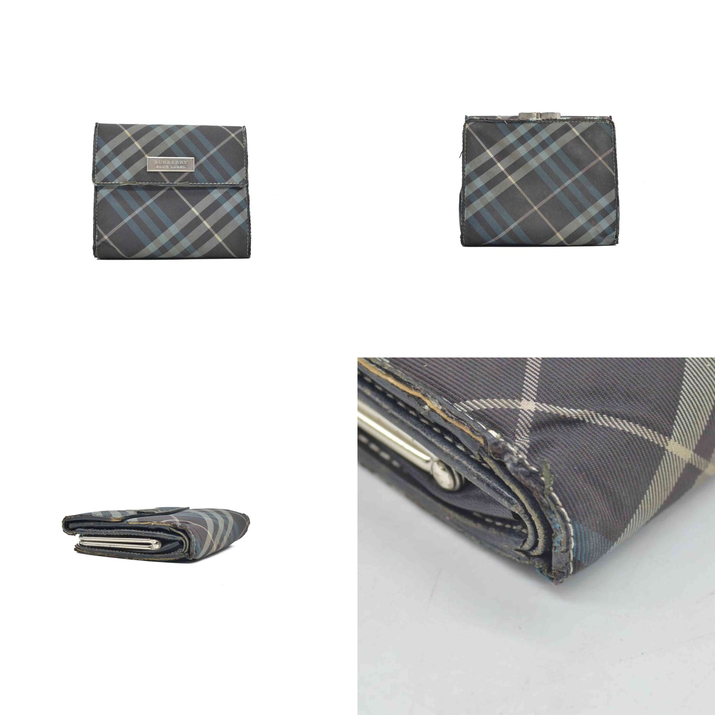 $350 Burberry Blue Label Canvas Printed Wallet CONSIGNMENT