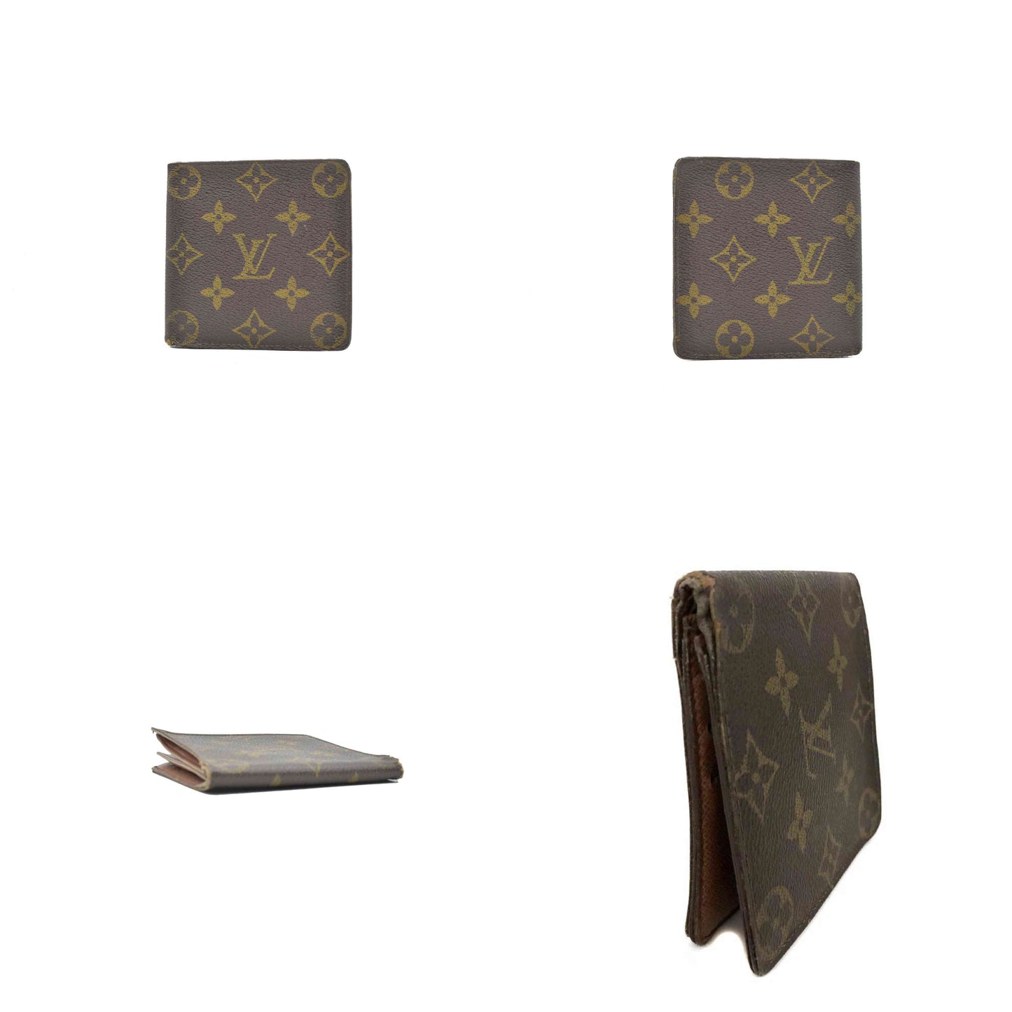 $515 1980s WELL WORN Louis Vuitton Monogram Marco Wallet