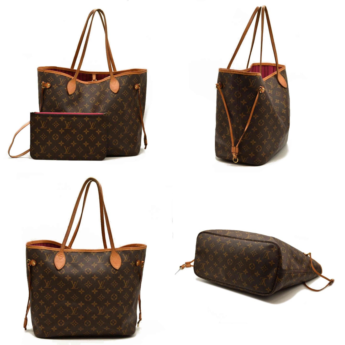 Louis Vuitton  Monogram Neverfull MM Fuchsia SD3136