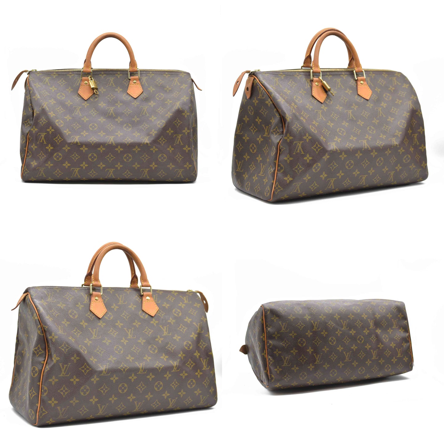 $1660 Louis Vuitton LV Hand Bag Speedy 35 Brown Monogram CONSIGNMENT AUCTION MB0011
