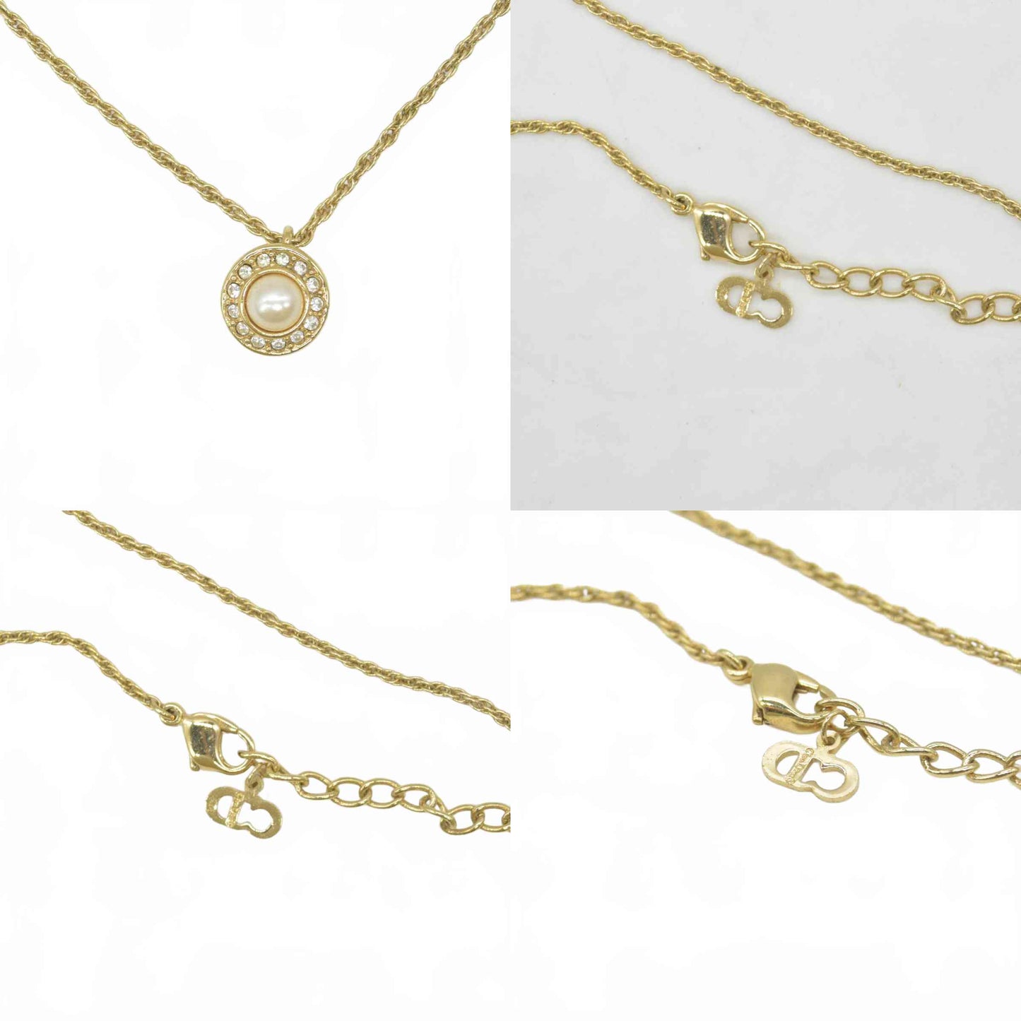 $350 Christian Dior Vintage Pearl & Crystal Pendant Necklace CONSIGNMENT