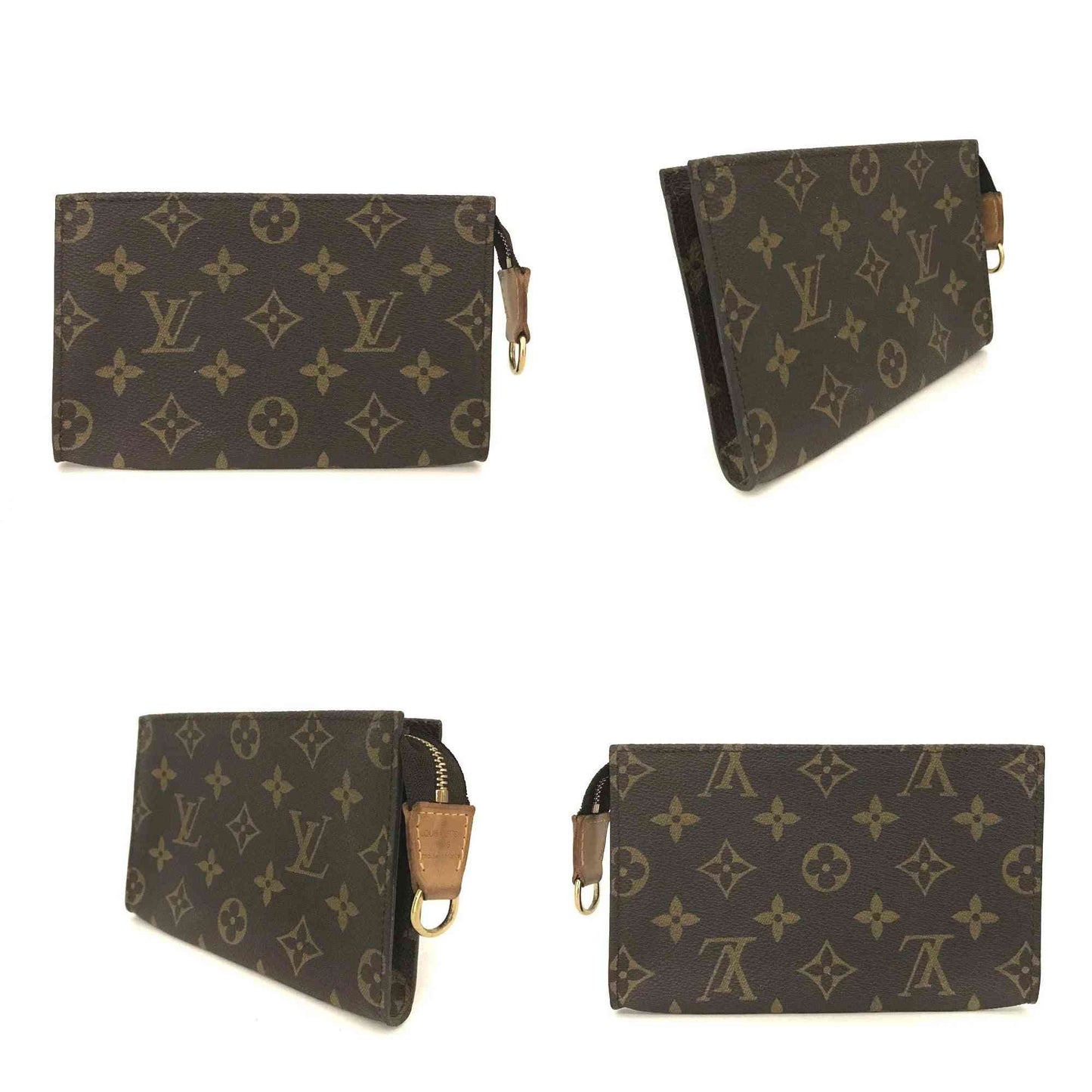 Louis Vuitton Monogram Cosmetics Pouch (Bucket PM) Purse Brown VI1929