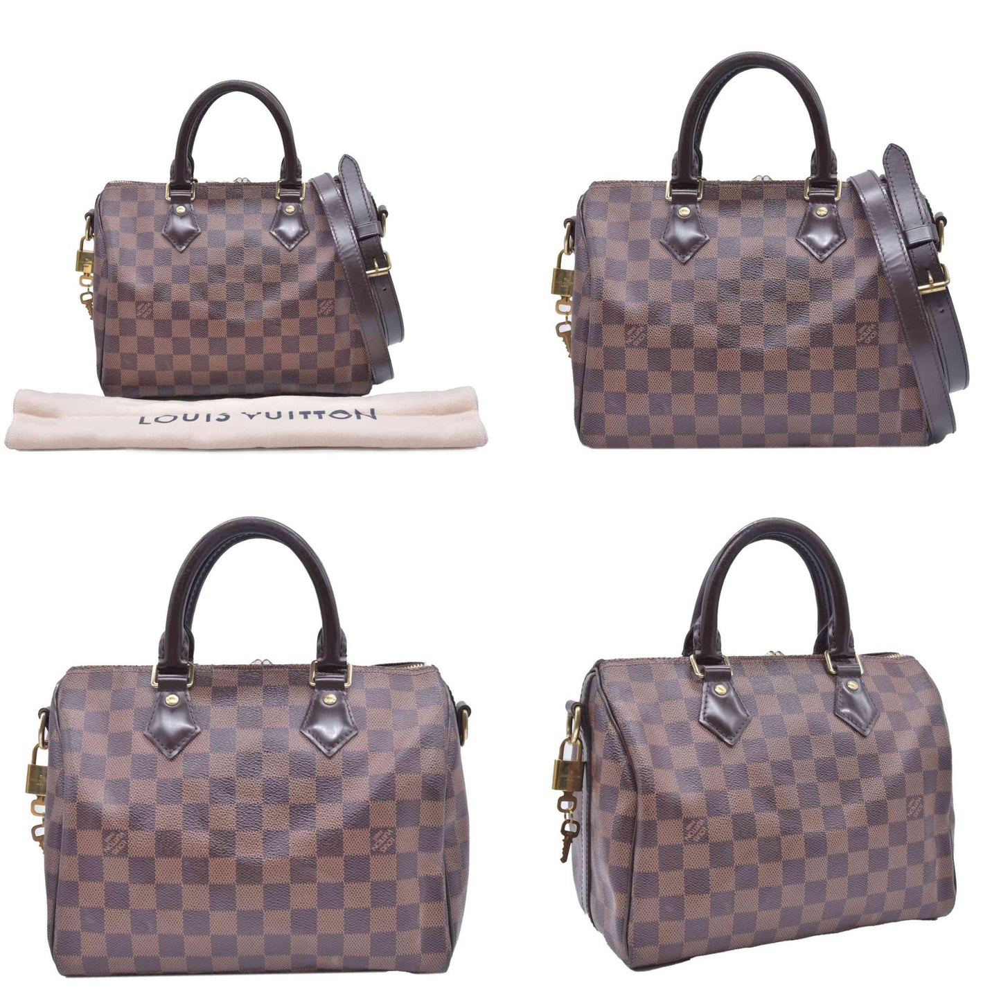 $1980 2020 Louis Vuitton Damier Ebene Speedy Bandouliere 25 AA1220