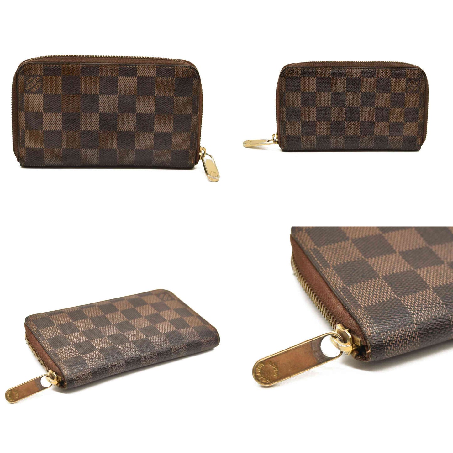 Louis Vuitton  Damier Ebene Compact Zippy Wallet MI3170