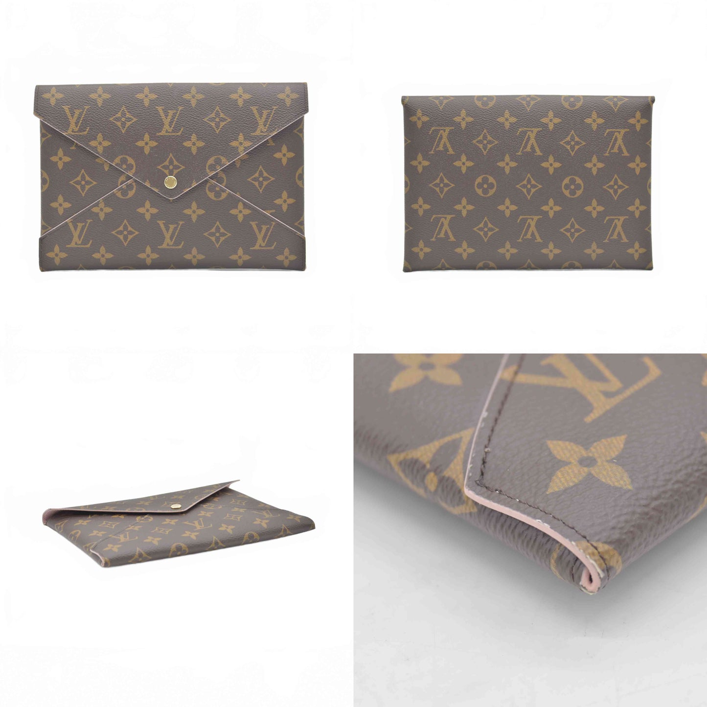 2018 LOUIS VUITTON Monogram Large Kirigami Pochette Insert Rose Ballerine SP1178