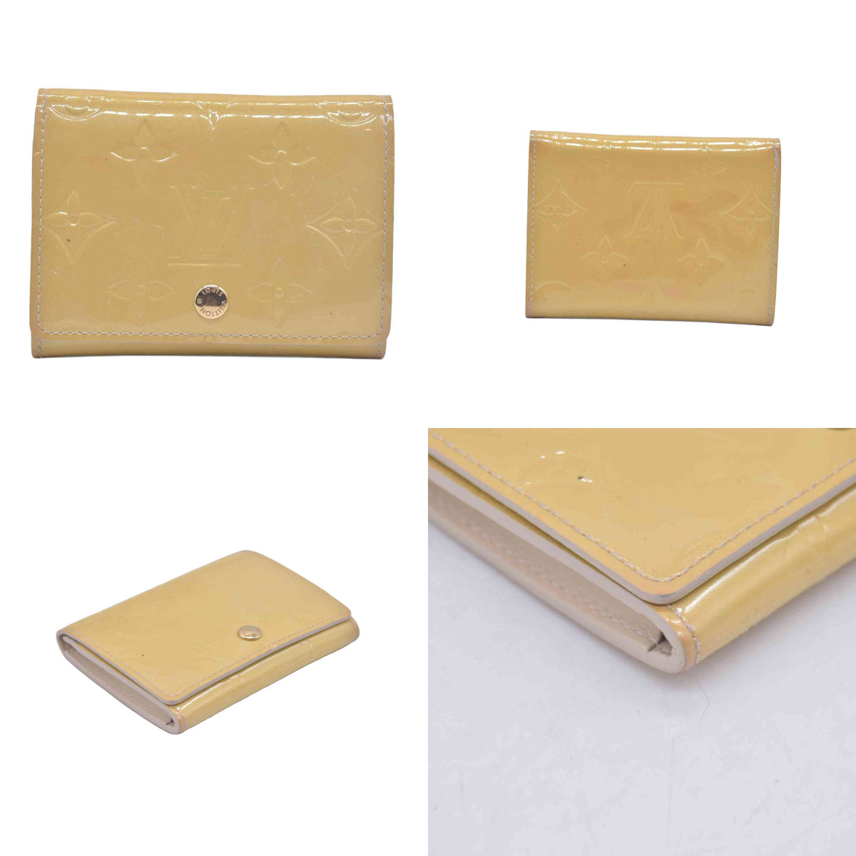 $330 2010 Louis Vuitton Vernis Business Card Holder Dune CA2160 CONSIGNMENT 10020915