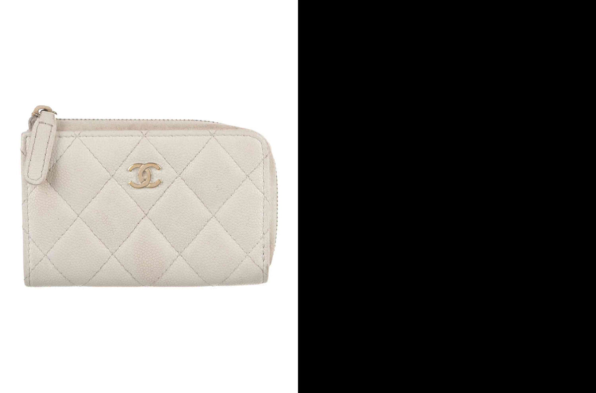 $700 Chanel CC Zip Around Coin Pouch 10021058