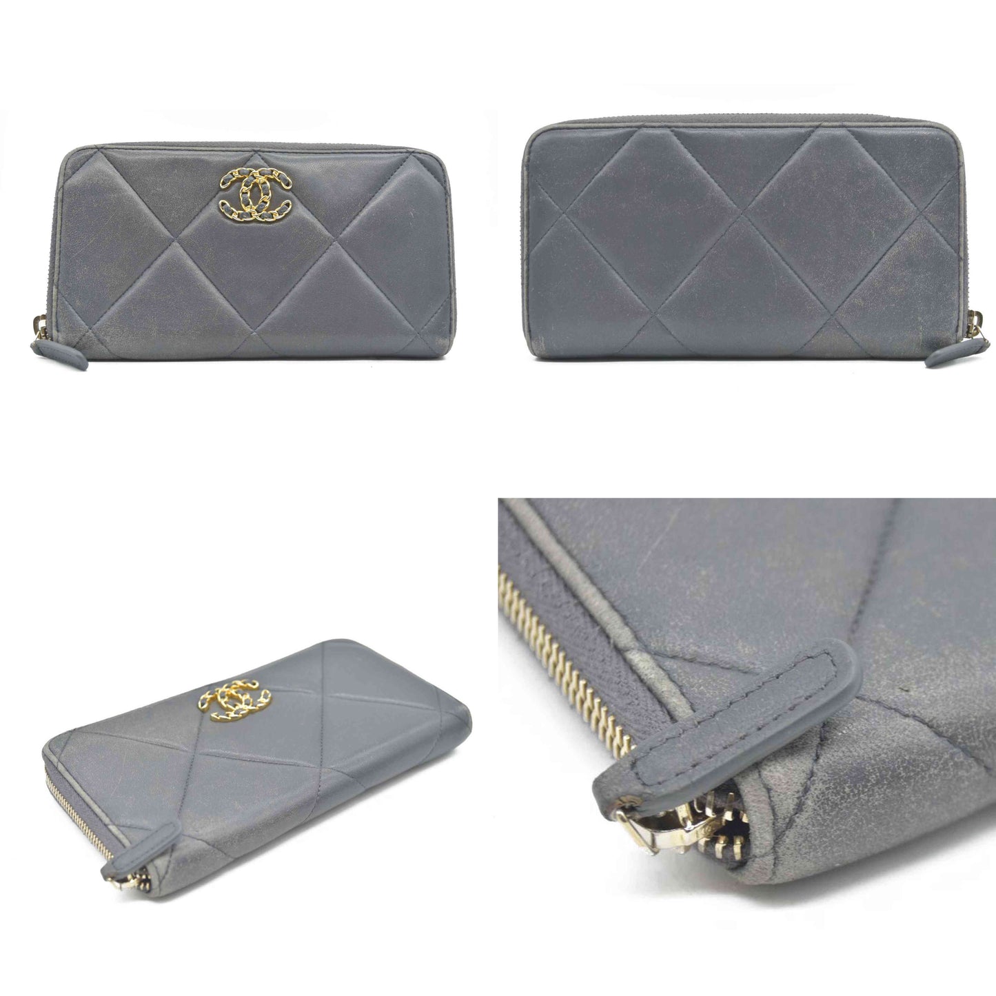 Chanel 2021 Interlocking CC Logo Continental Wallet