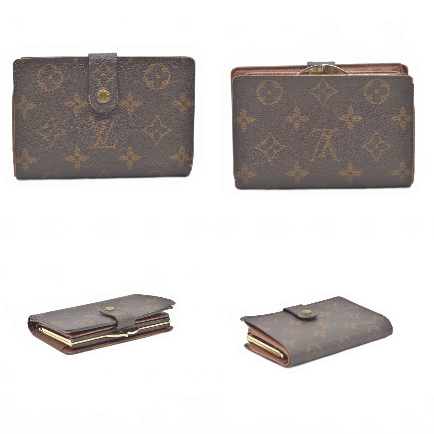 $750 2001 Louis Vuitton Monogram French Purse Wallet TH0011