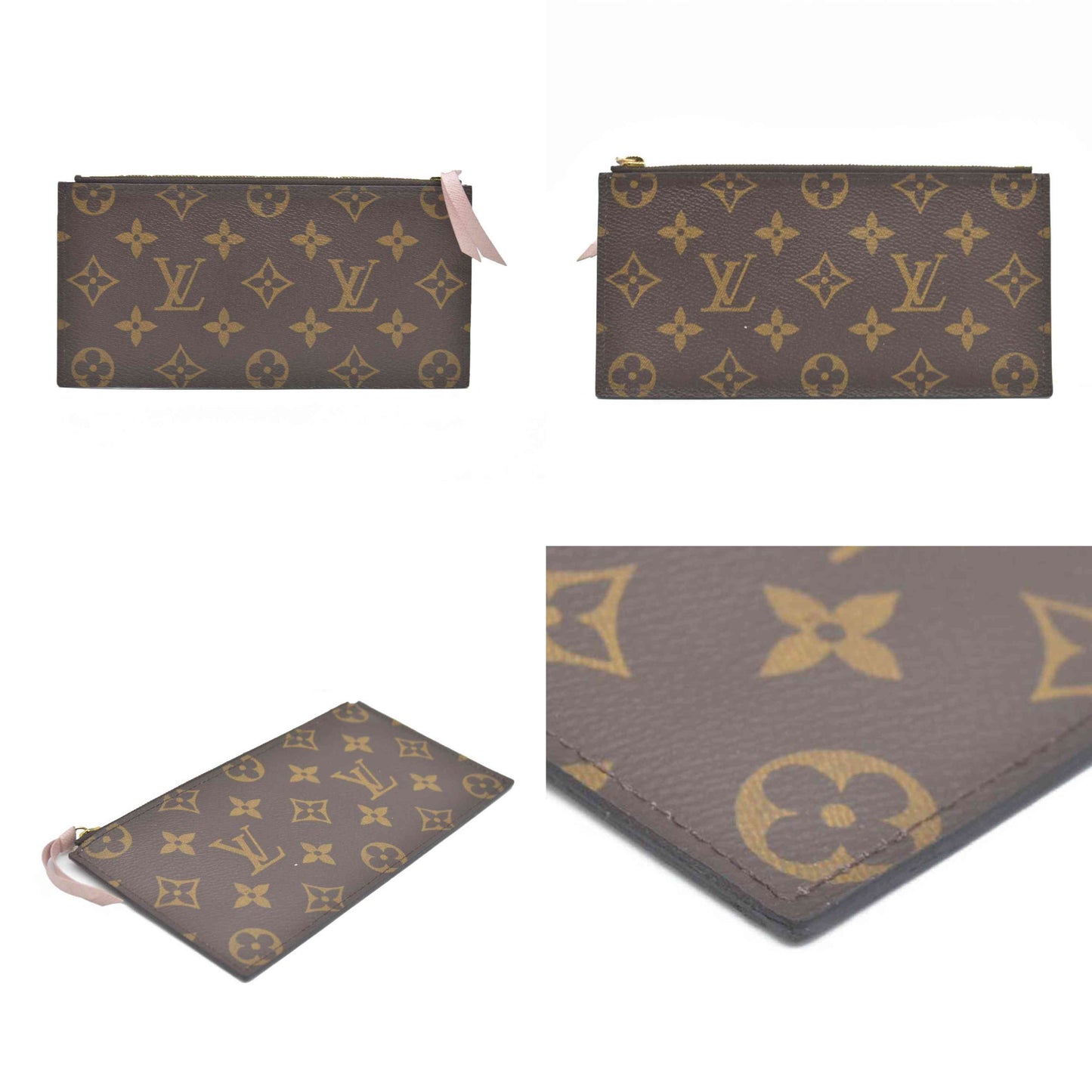 AUCTION $2350 Louis Vuitton  Monogram Valentine Dog Pochette Felicie Zipper insert