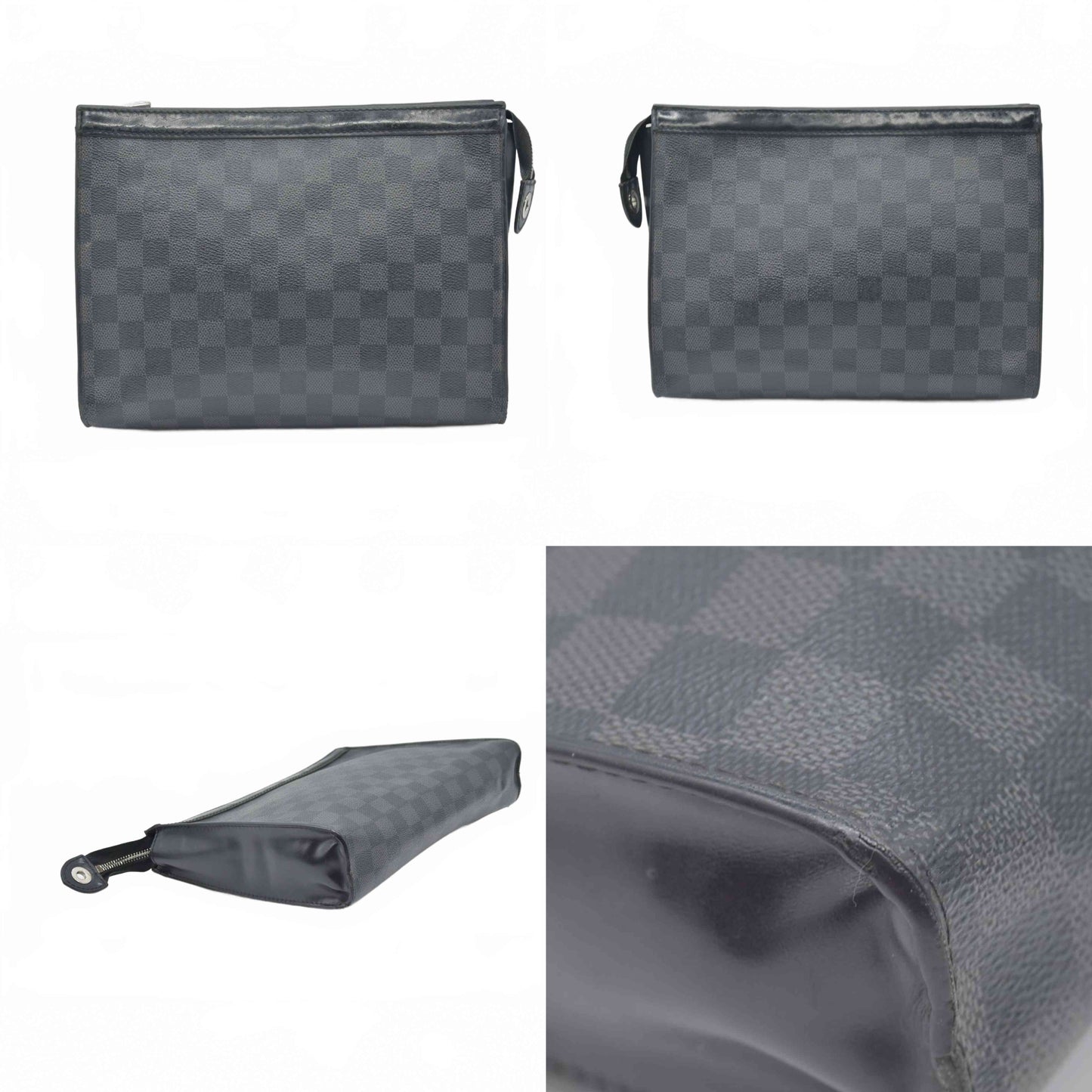 $1110 Louis Vuitton Damier Graphite Pochette Voyage MM