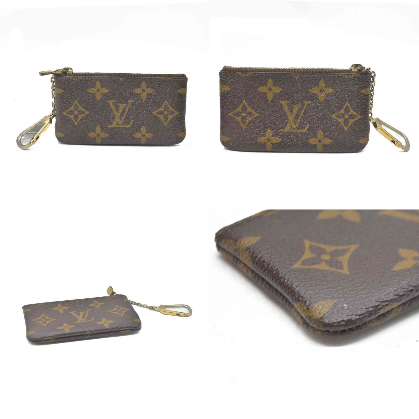 LOUIS VUITTON Monogram Coin Purse Key Pochette Cles Wallet ET1011