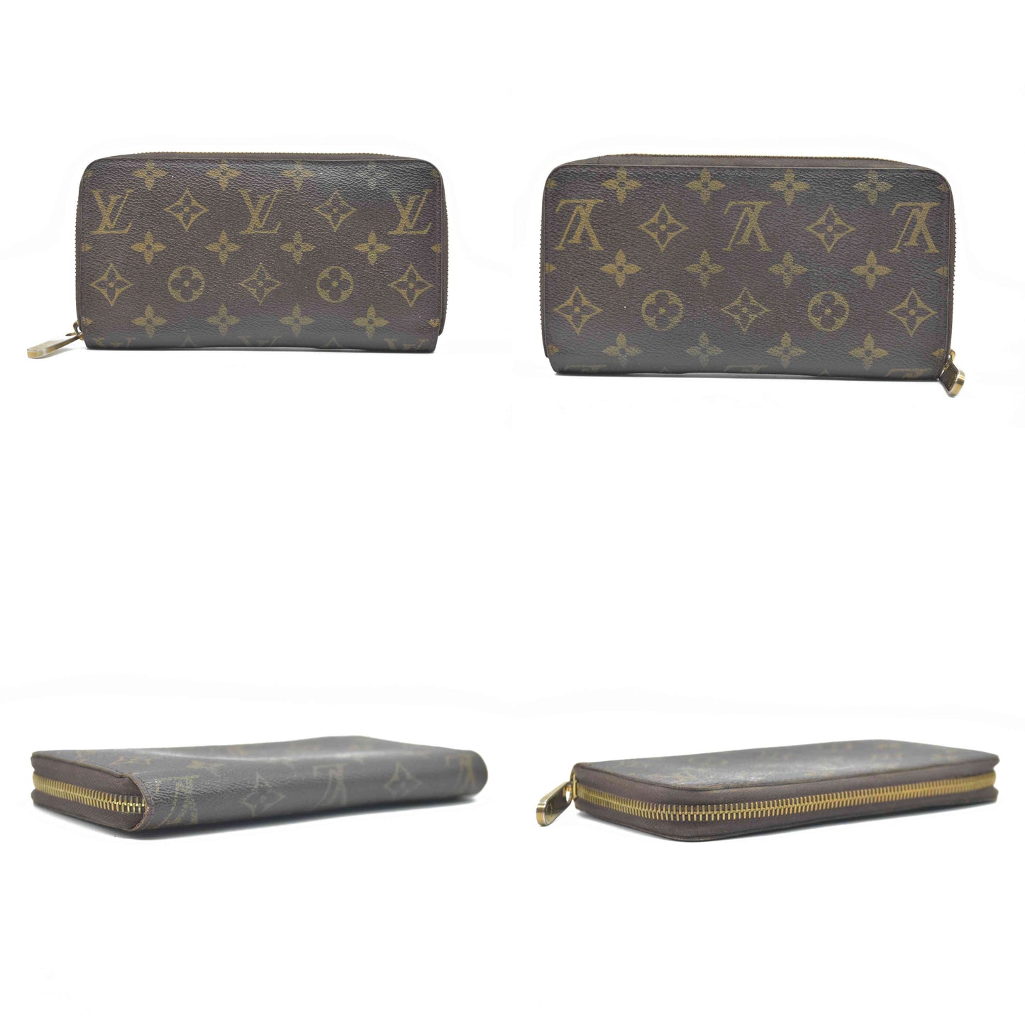 $915 Louis Vuitton 2008 LV Monogram Zippy Wallet CA5028