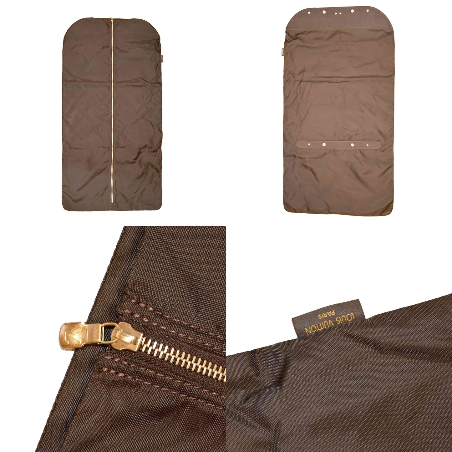 $600 Louis Vuitton Dark Brown Nylon Garment Foldable Travel Bag