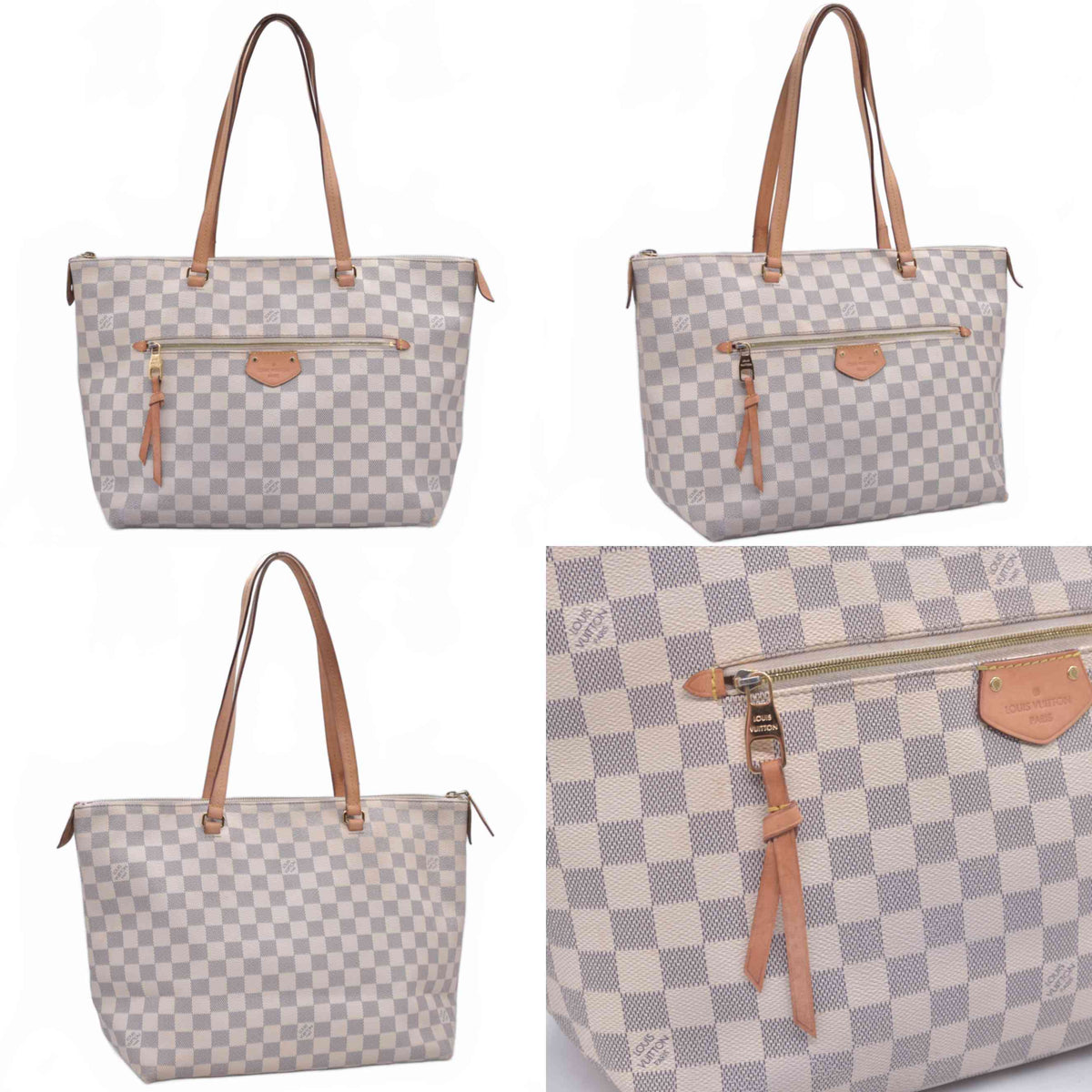 $1620 2017 Louis Vuitton Damier Azur Iena MM Rose Ballerine MI3117 10021161