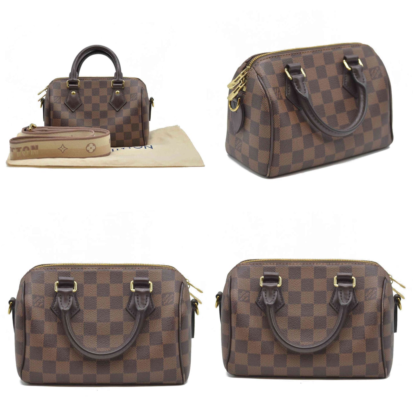 Louis Vuitton  Damier Ebene Speedy Bandouliere 20