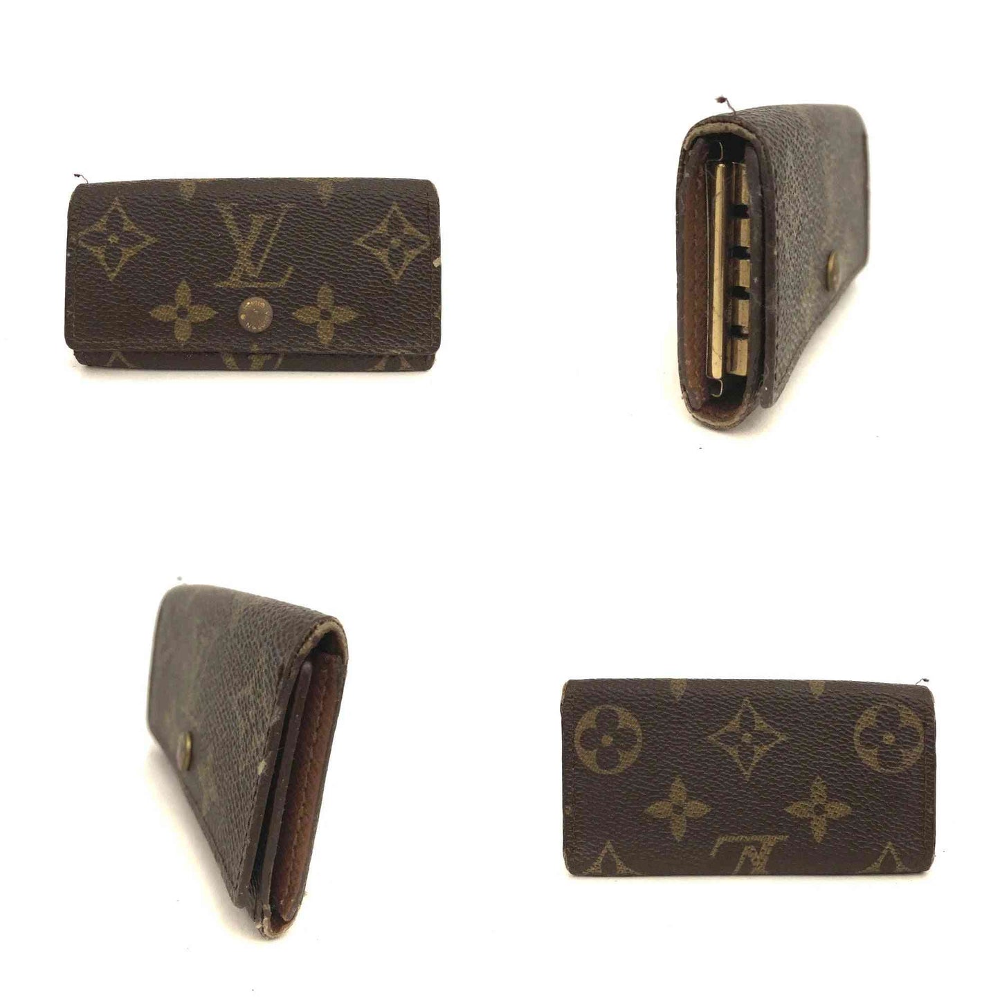 Louis Vuitton Monogram Multicles 4 Ring Key Case Brown TH0010