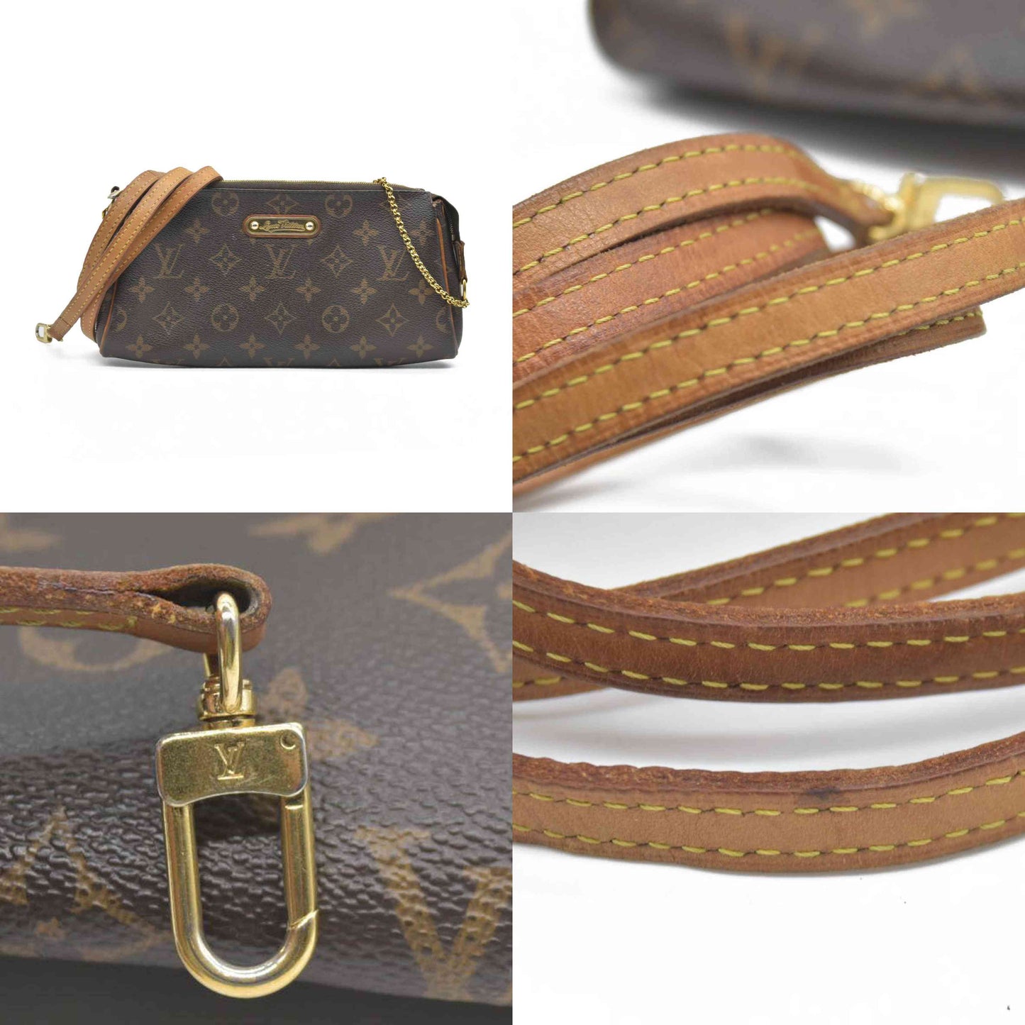 $1460 Louis Vuitton LV Monogram Eva Pochette