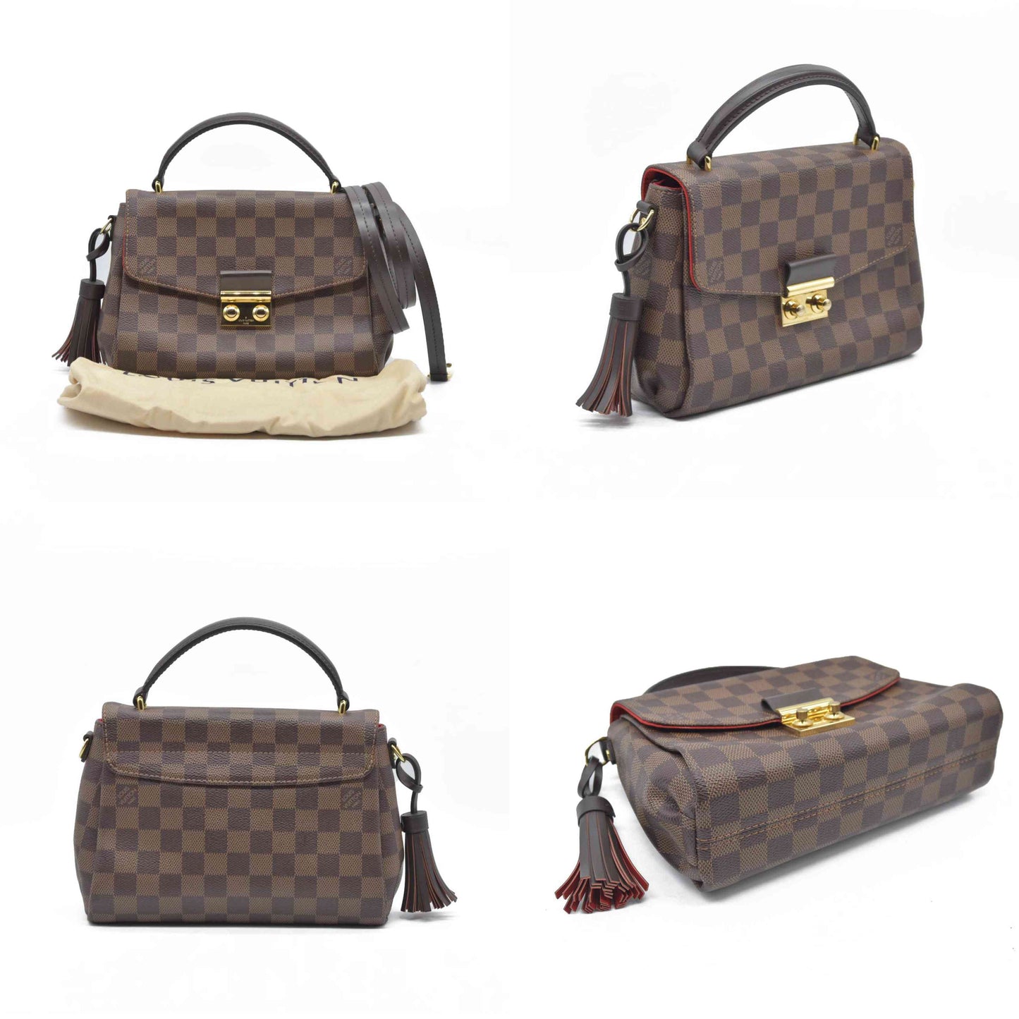 $2000 Louis Vuitton Damier Ebene Croisette FL1119