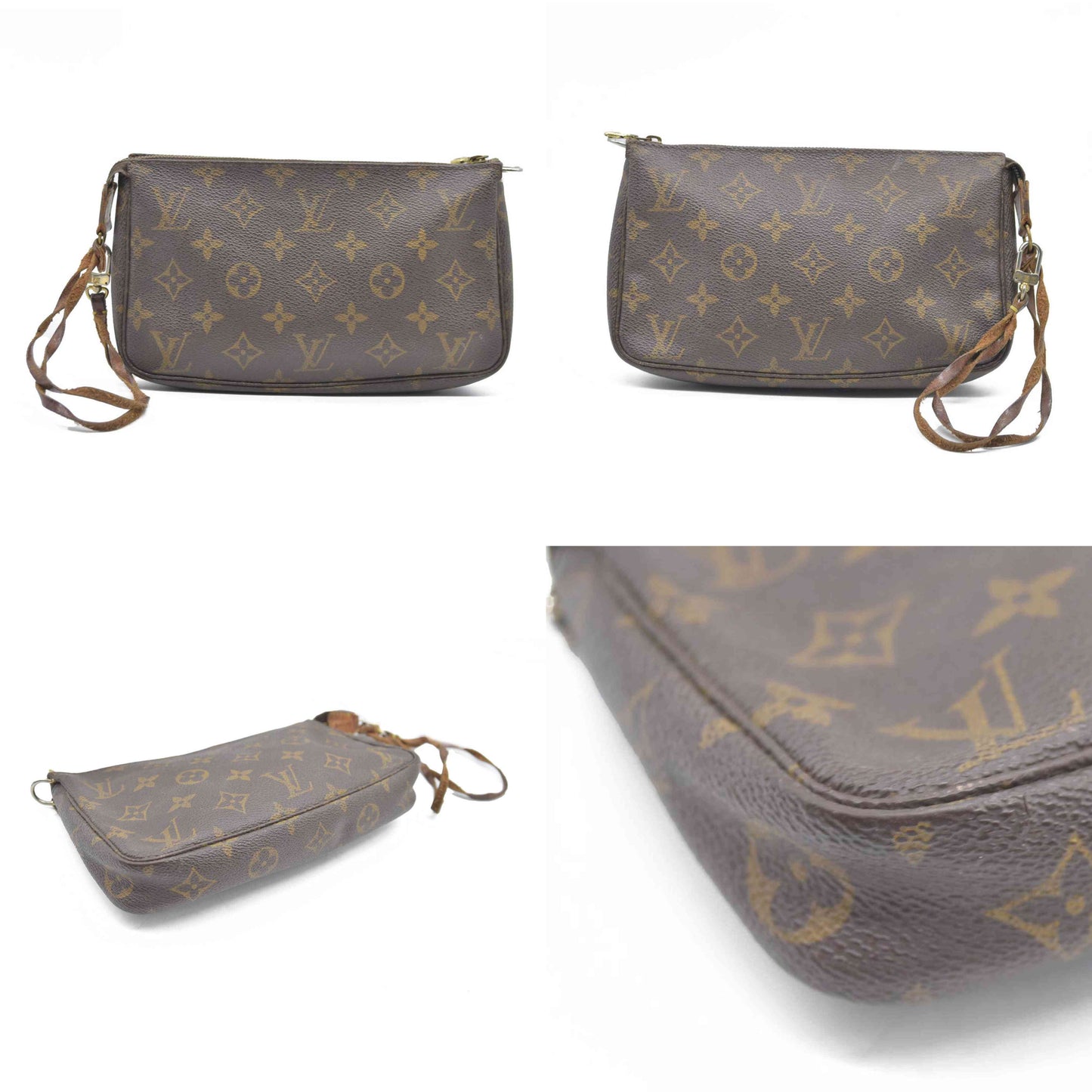 $1660 Louis Vuitton Monogram Pochette Accessories Pouch Bag  AR1907